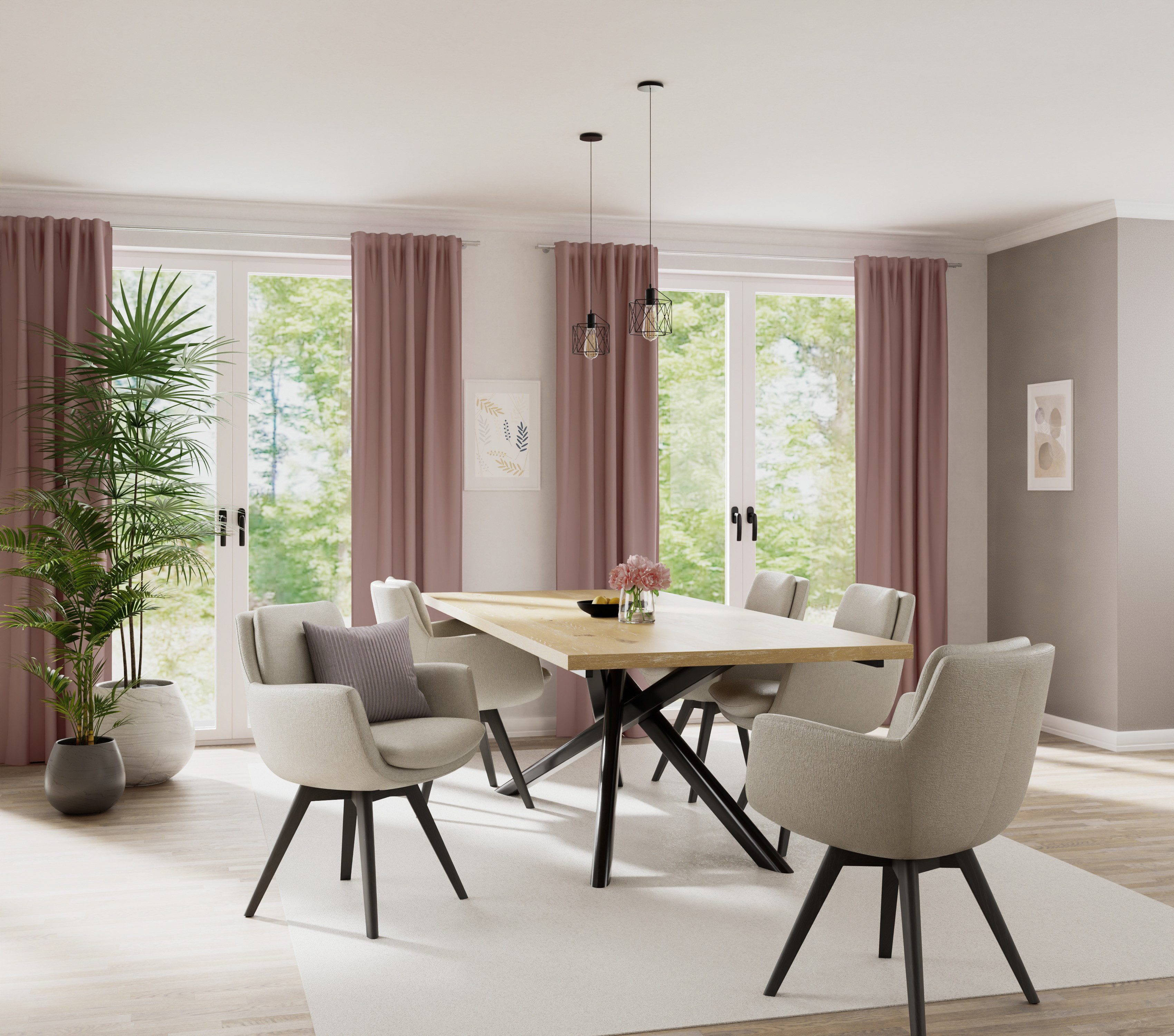 HOMING Vorhang Velia (1 St), verdeckte Schlaufen, blickdicht, Fertigschal