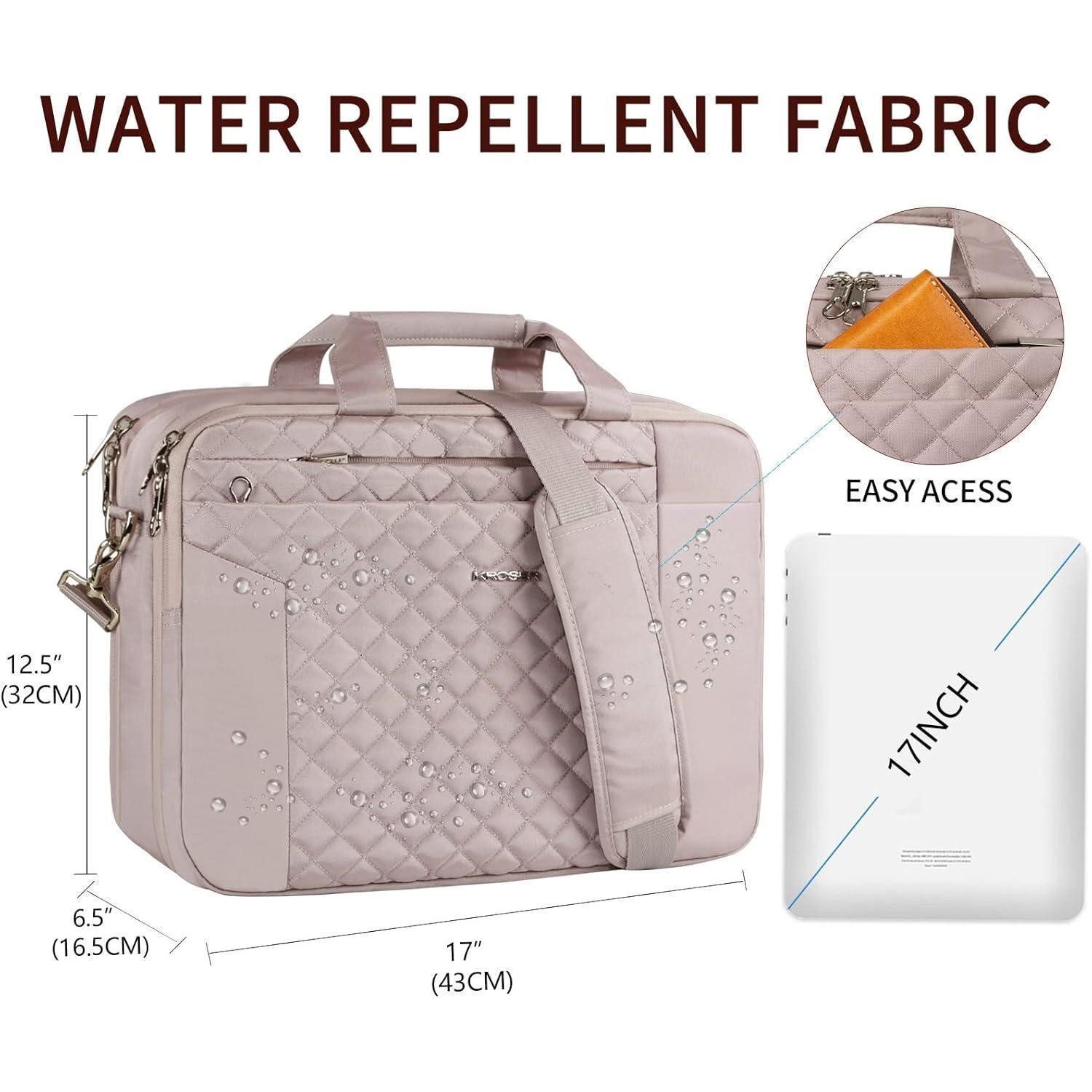 LuxusKollektion Laptoptasche Laptoptasche Damen 17 Zoll Aktentasche Tablet Wasserabweisend Rosa