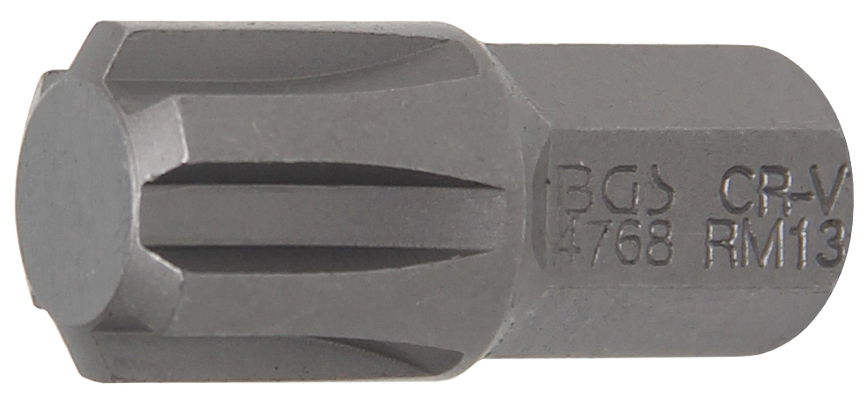 BGS technic Bit-Schraubendreher Bit, Antrieb Außensechskant 10 mm (3/8), Keil-Profil (für RIBE) M13 | Schraubendreher