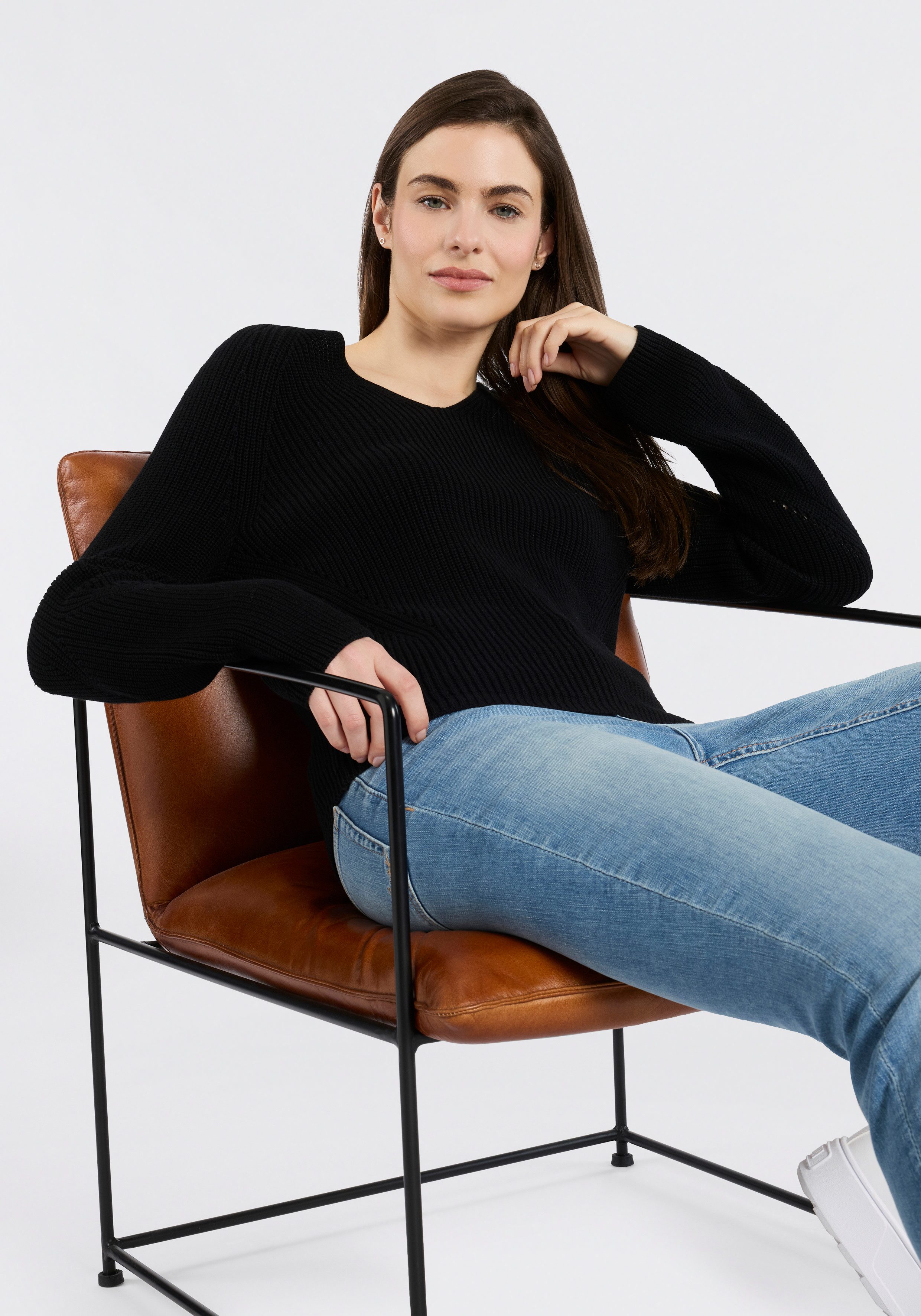 BOSS ORANGE Strickpullover Fardellina Premium Damenmode aus reiner Baumwolle