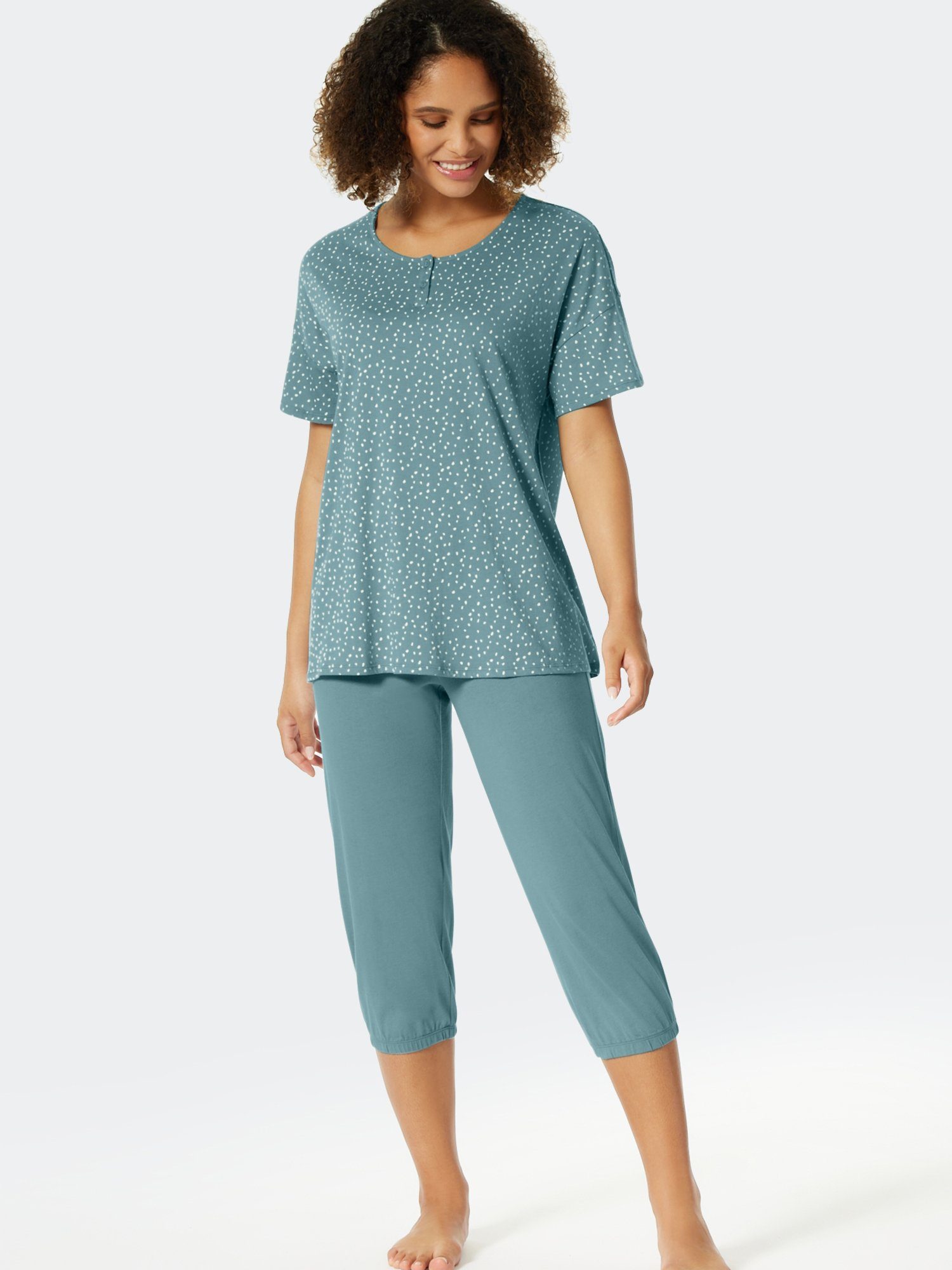 Schiesser Minimal Comfort Pyjama 3/4 Hose Fit