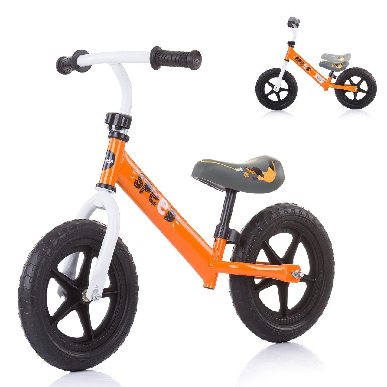 Chipolino Laufrad Laufrad Speed 12 Zoll 12 Zoll Zoll, 12 Zoll, Gummigriff, Lenkstange Sitz höhenverstellbar