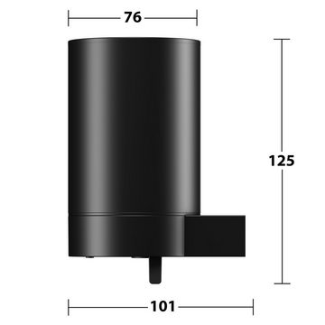 Keuco Seifenspender Plan, (Vormontiert), aus Metall, schwarz matt pulverbeschichtet, Inhalt nachfüllbar ca. 280ml