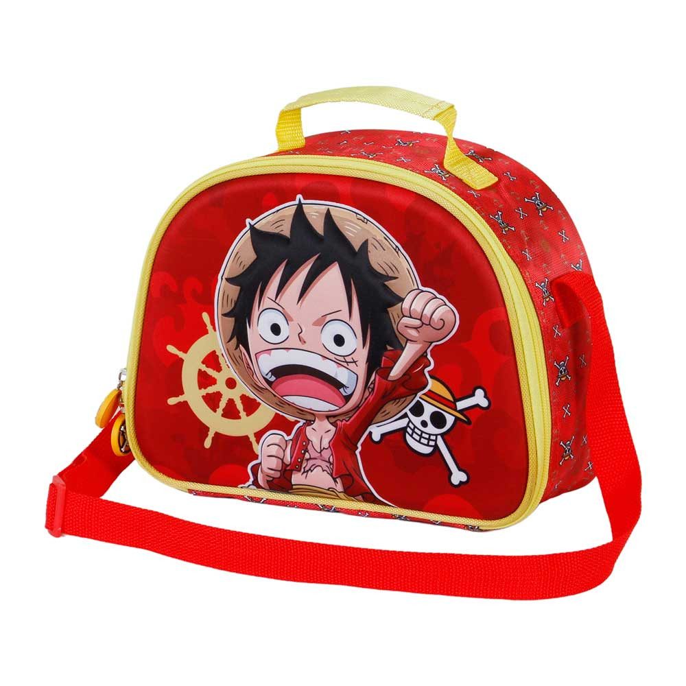 Karactermania Umhängetasche One Piece Ruffy Vorschultasche Frühstückstasche Kindergartentasche, Isolierende Innenauskleidung
