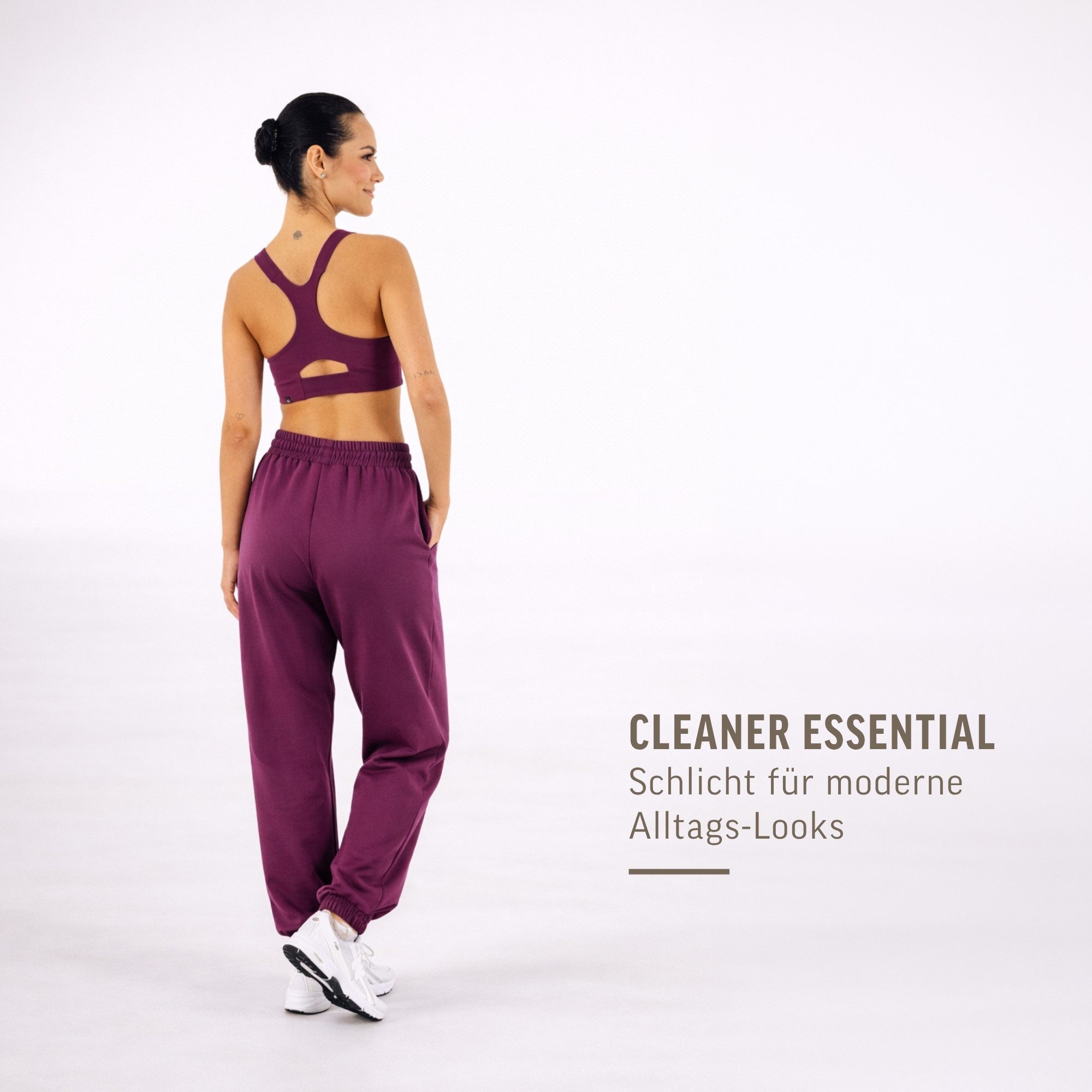 Smilodox Jogginghose Elura, Trainingshose Damen Tapered Fit, Sweatpants mit Tunnelzug Elastischer Bund, Kordelzug, Logo, Gym & Homewear