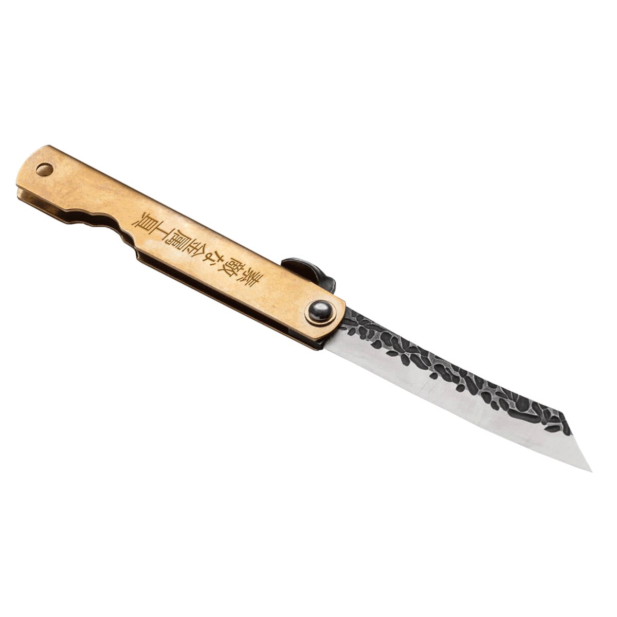 Asiamesser Higonokami 01PE313 Hoseki Taschenmesser aus Stahl und MessinginderF