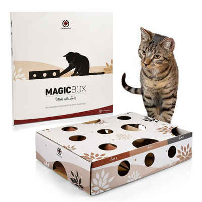 Canadian Cat Company Kratzpappe »Magicbox«, (Activitybox Intelligenzspielzeug Futterspiel Agility, 2-tlg., Futterspiel Agility), Katzenspielzeug