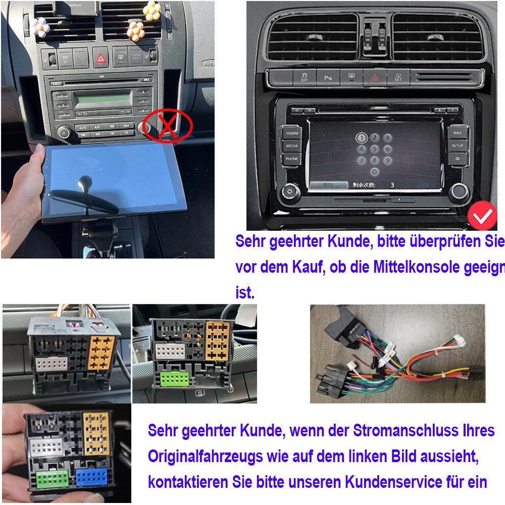 ESSGOO Für VW Polo 5 2009-2017 Andriod 15 Autoradio Autoradio (RDS, Digitalradio (DAB), FM, AM, Apple Carplay Android Auto GPS Navi WIFI BT SWC EQ)