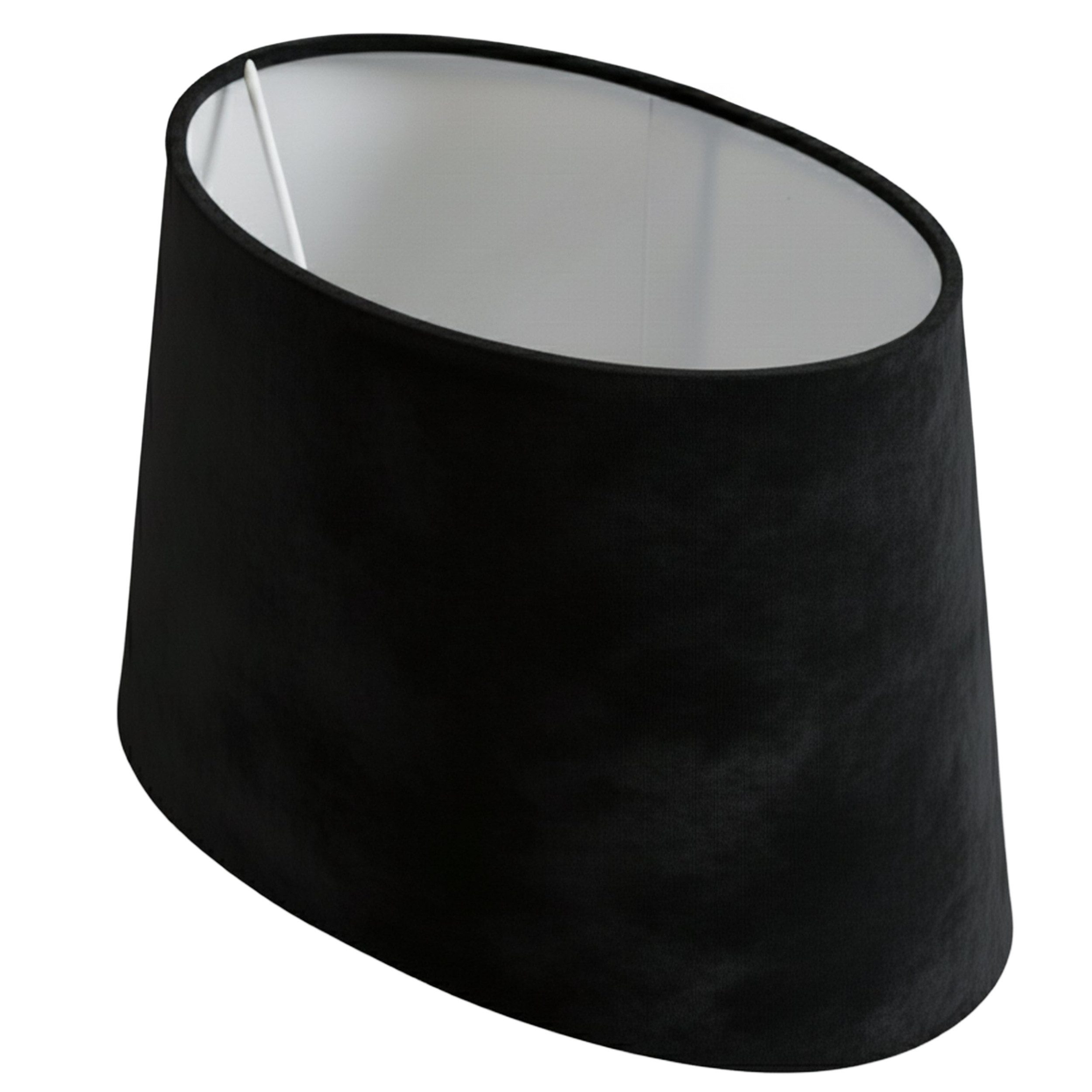 B&S Lampenschirm Lampenschirm oval Velvet schwarz B:31,5x20/T:23,5x15/H:19, günstig online kaufen