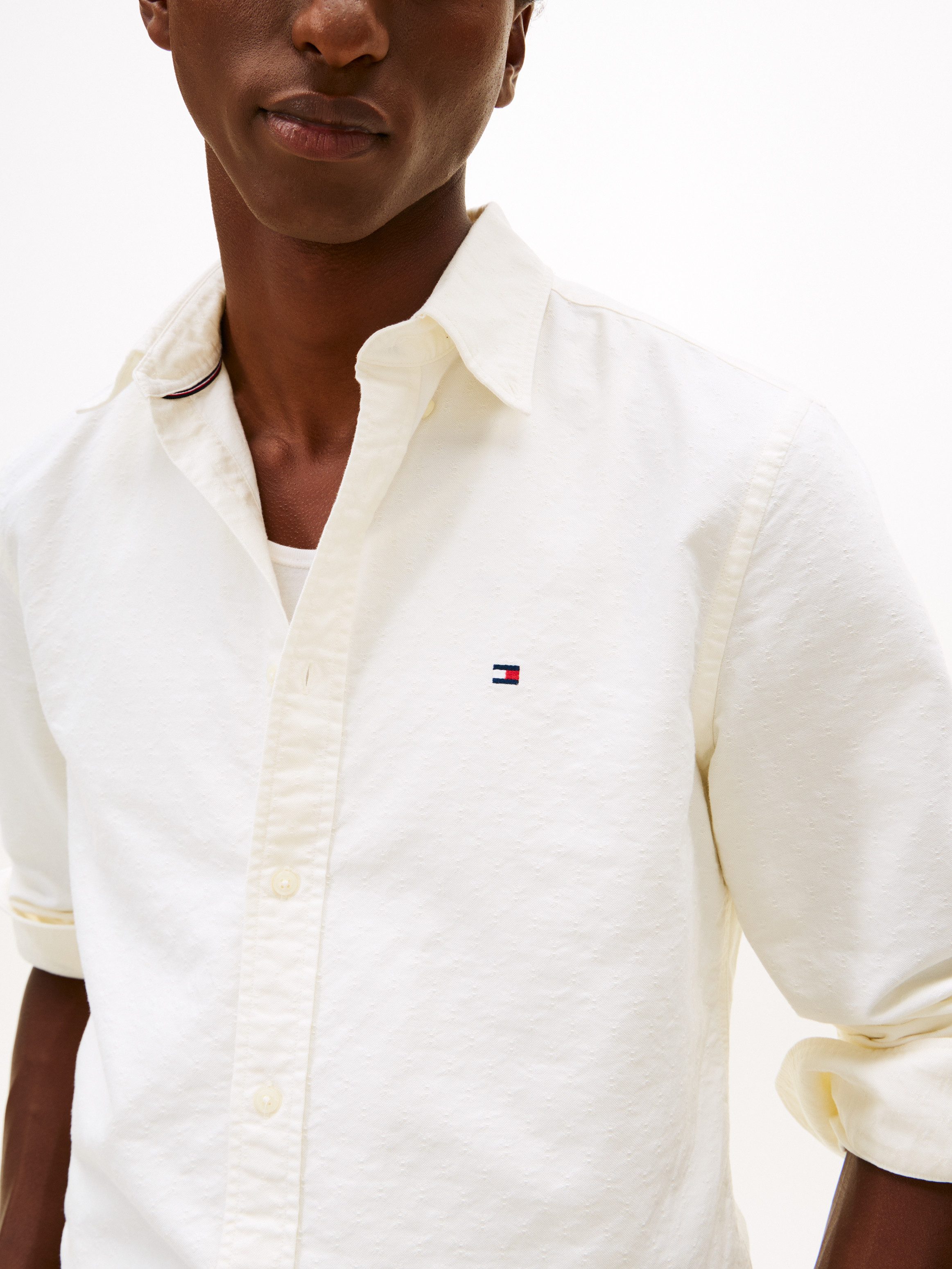 Tommy Hilfiger Langarmhemd OXFORD DOBBY Button-down-Kragen, regular fit, Bu günstig online kaufen