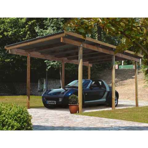 Karibu Einzelcarport Eco 1, BxT: 304x490 cm, 206 cm Einfahrtshöhe