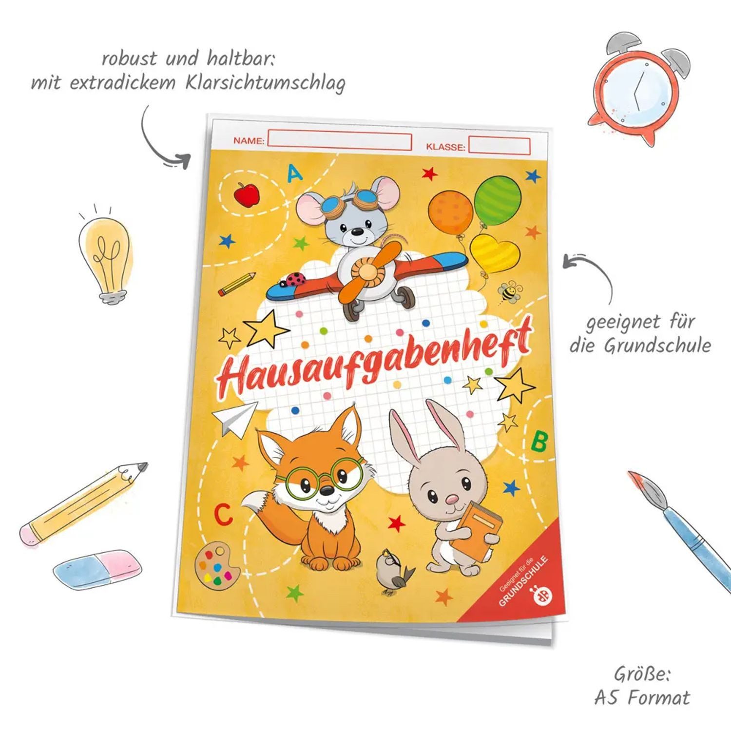 Trötsch Verlag Schülerkalender TRÖTSCH - Hausaufgabenheft Grundschule Zum Schulstart Tierfreunde