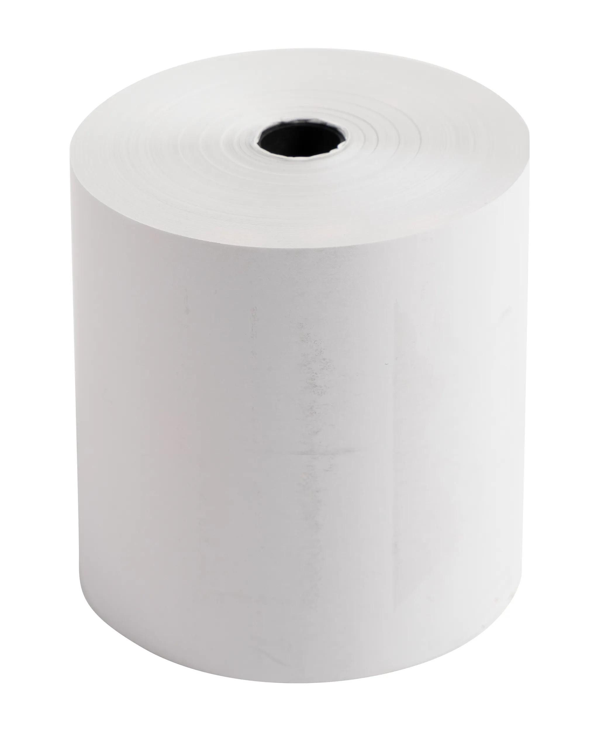 EXACOMPTA Endlospapier 30x Thermorolle Kasse 1-lagig 55g 80x80mmm BPA-frei Weiß 43706SE, Kassenrollen