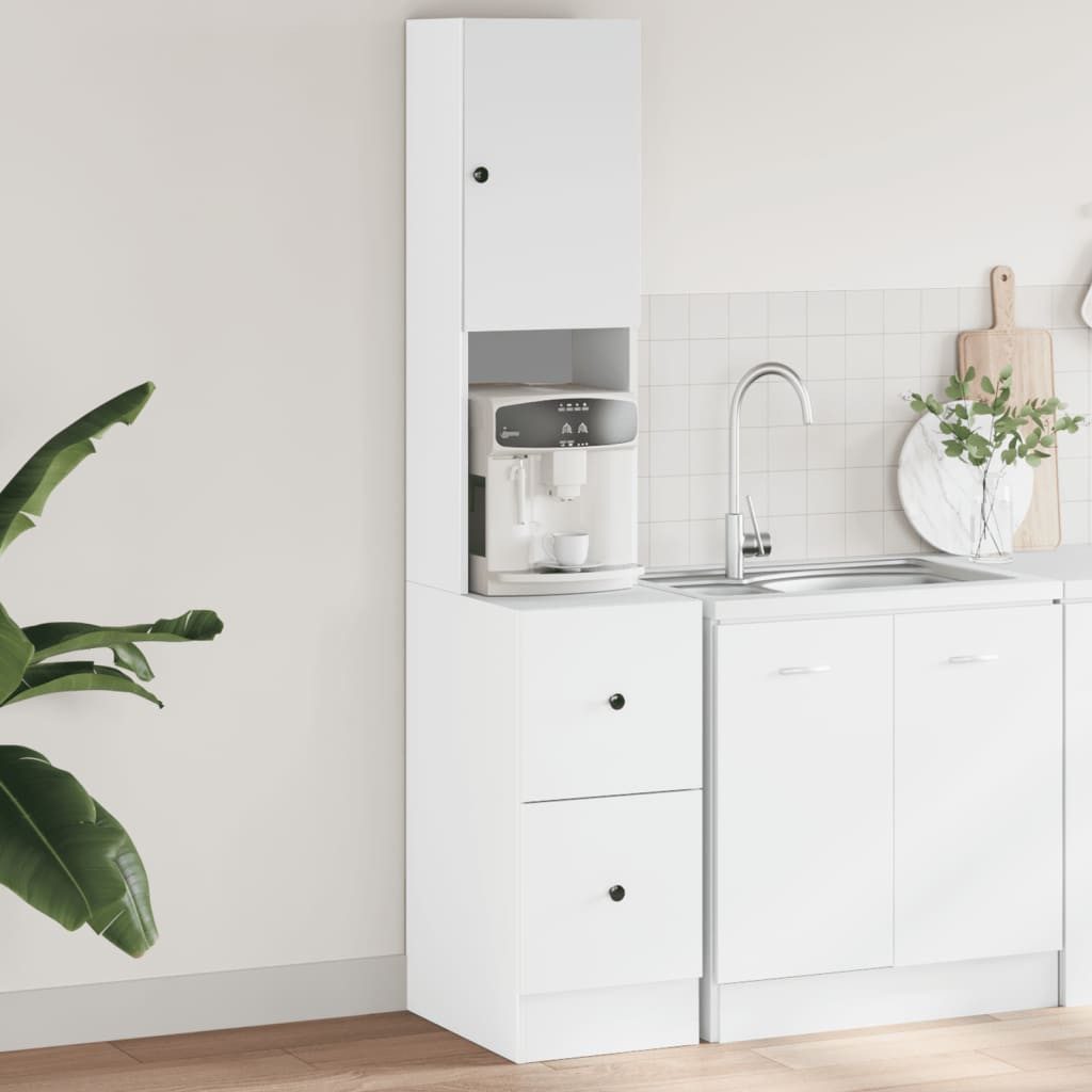 vidaXL Hängeschrank NA Küchenschrank Weiß 35x50x180 cm Spanplatte
