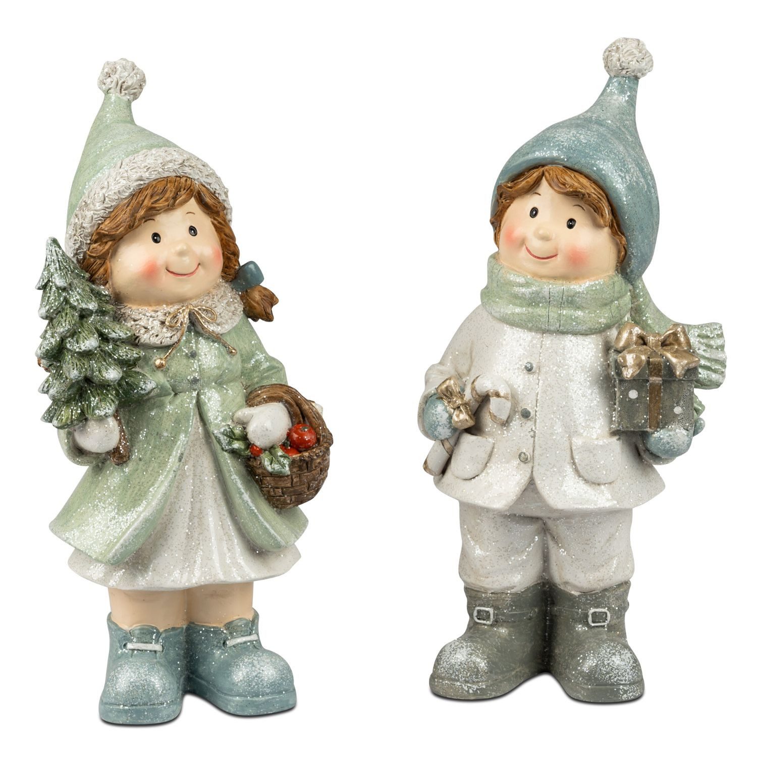 formano Weihnachtsfigur Winterzeit, Höhe: 27cm, Farbe: Mehrfarbig, Motiv: Winterkinder