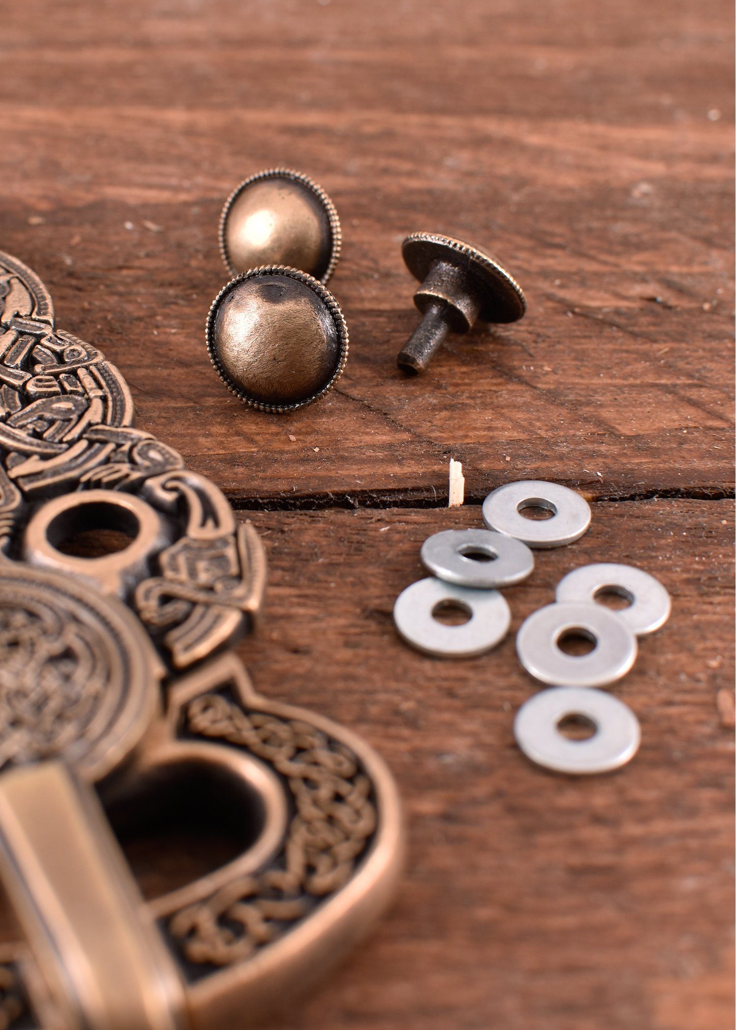 Battle Merchant Gürtelschnalle Sutton Hoo Gürtelschnalle aus Messing, Set