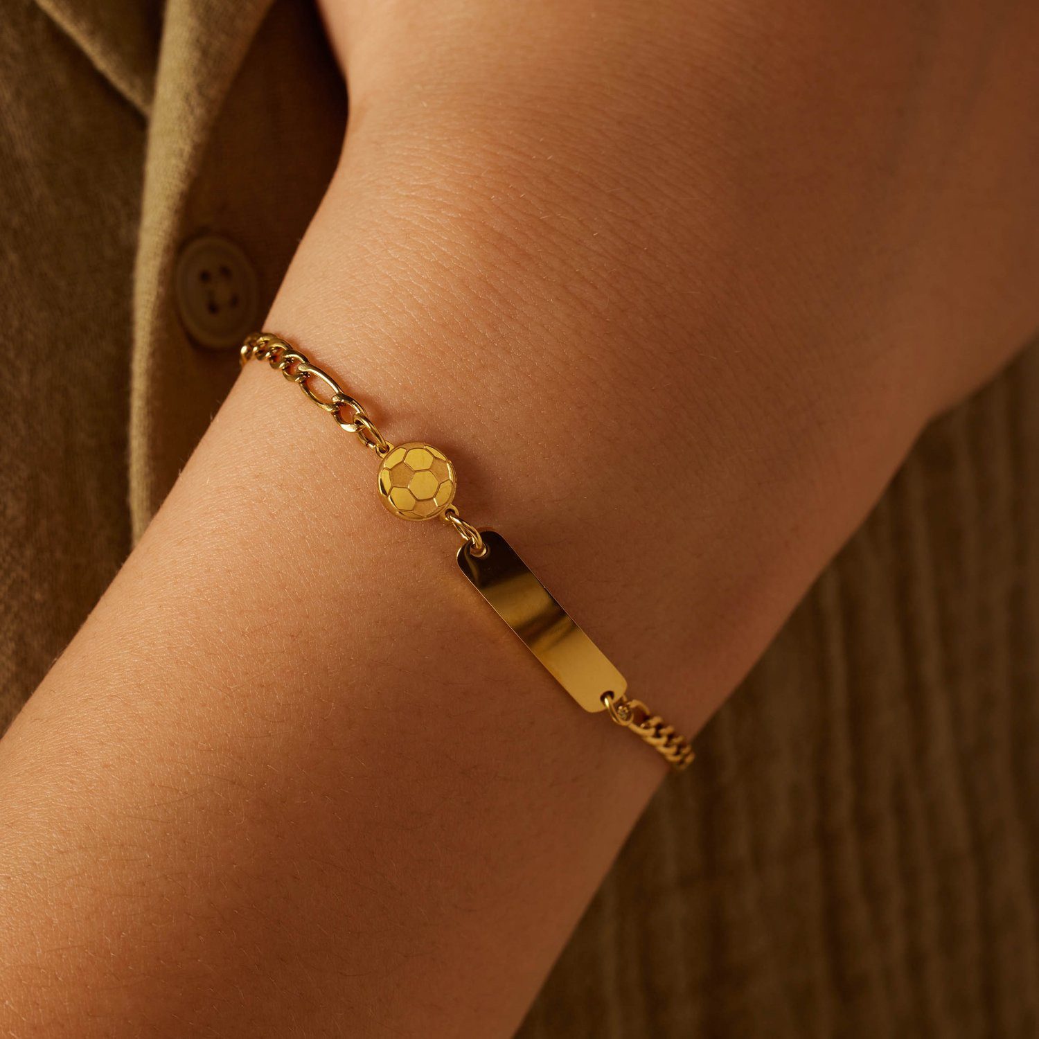 LUCARDI Armband mit Gravur Armband - Stahl - Gold - Kinder – Bild 2 von 3