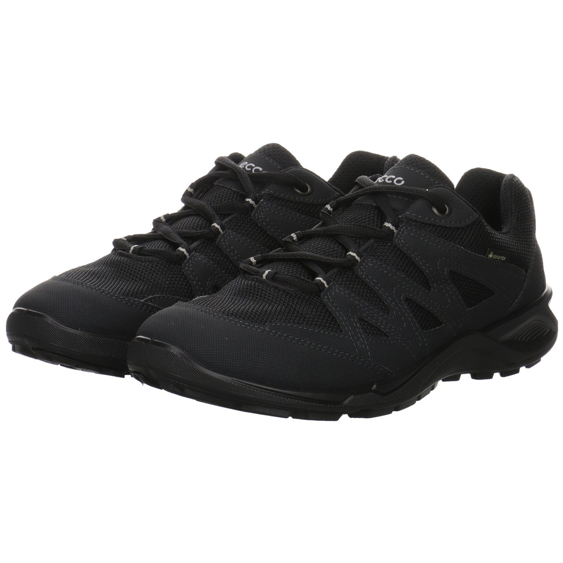 Ecco Damen black/black Textil Outdoorschuh Schnürhalbschuhe