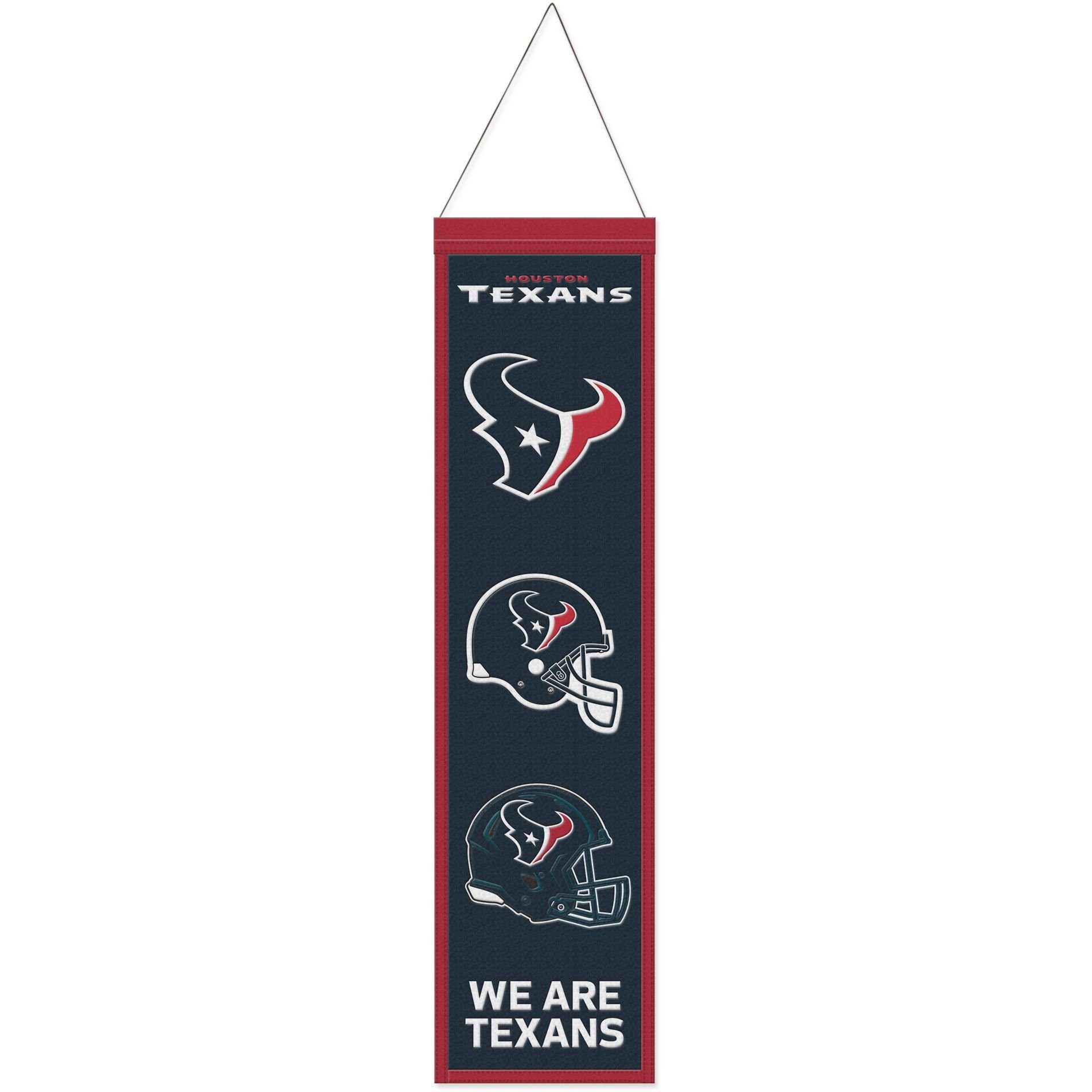 80x20cm Houston NFL Wanddekoobjekt Wool Texans Teams EVOLUTION WinCraft Banner