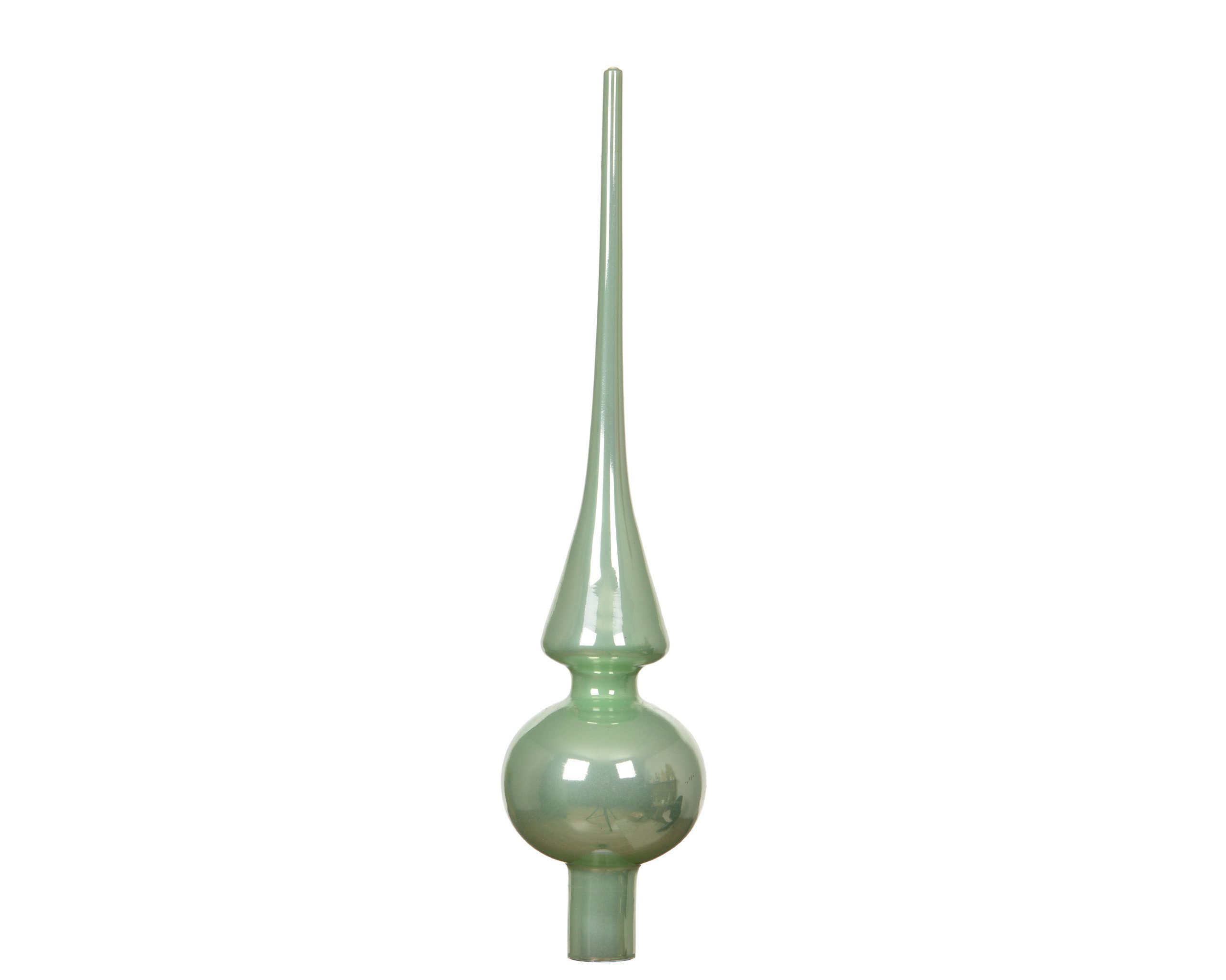 Kaemingk Christbaumspitze, Christbaumspitze Glas 26cm - Pfefferminz glänzend