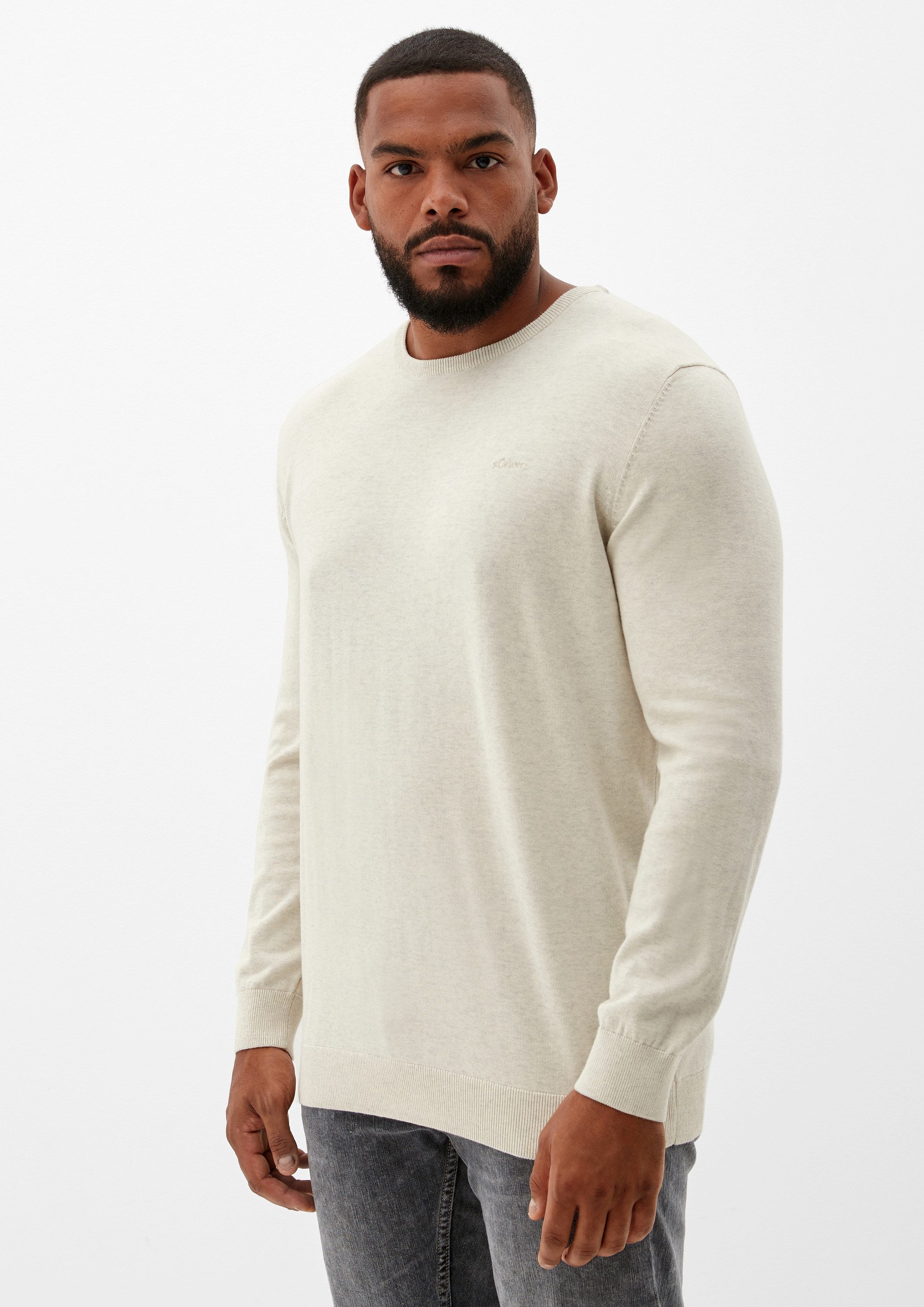 s.Oliver Longpullover Strickpullover Pullover aus Feinstrick günstig online kaufen
