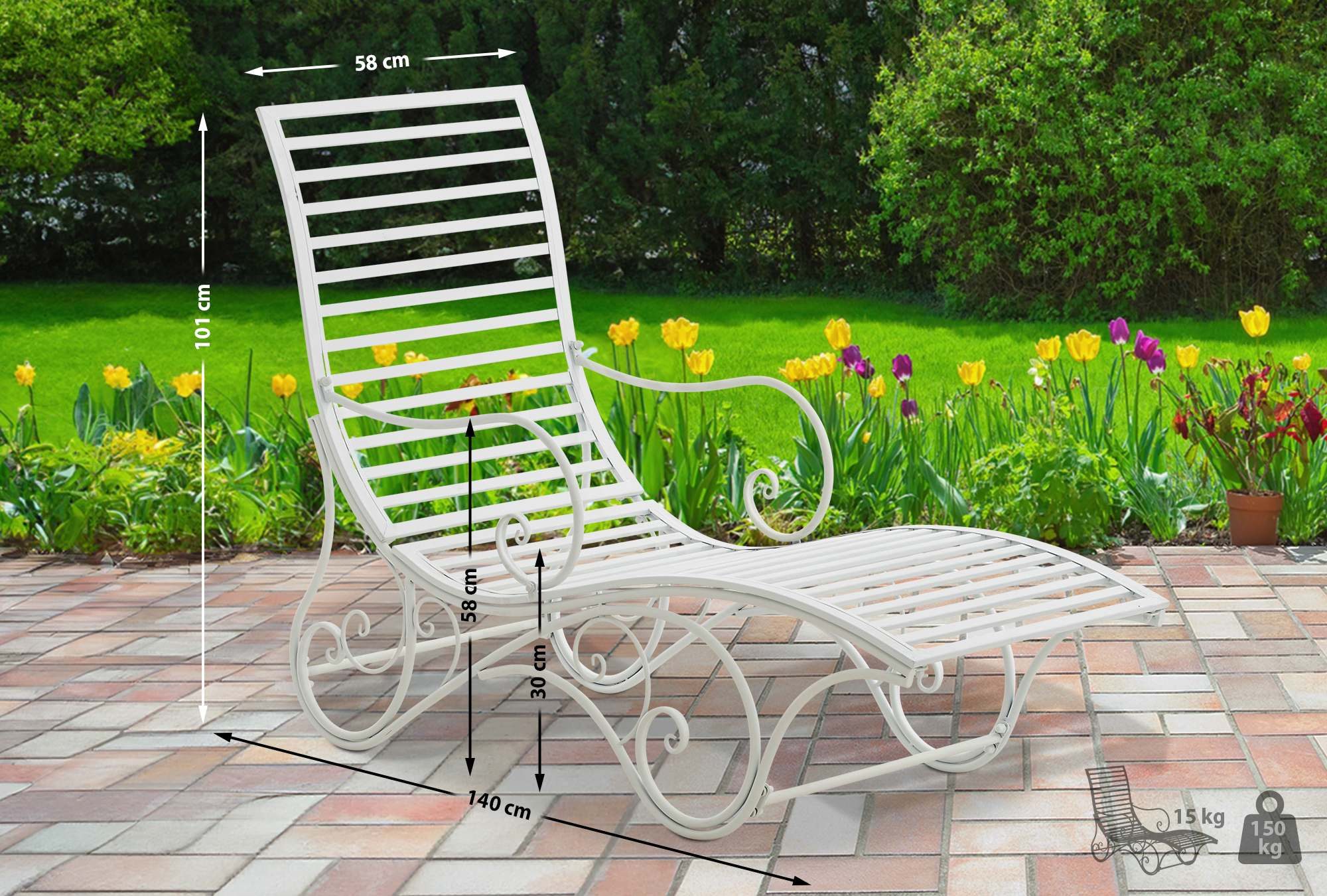 CLP Gartenliege Amiens, aus Eisen gefertigt günstig online kaufen