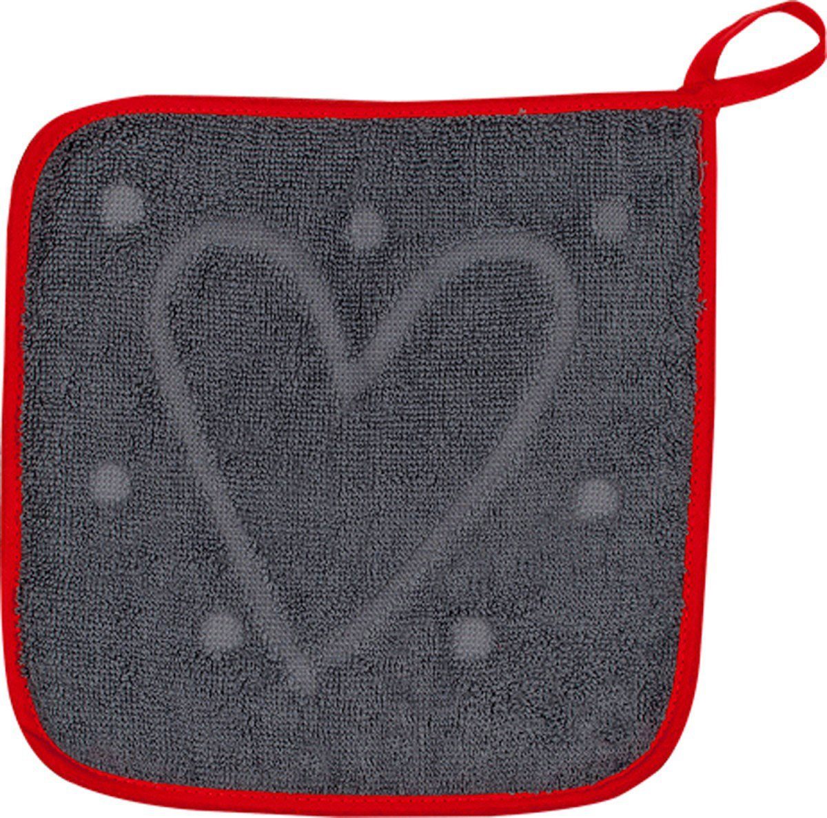 Kracht Topflappen 100% Liebe, (Set, 2-tlg., Set), 2er Set Topflappen, Baumw günstig online kaufen