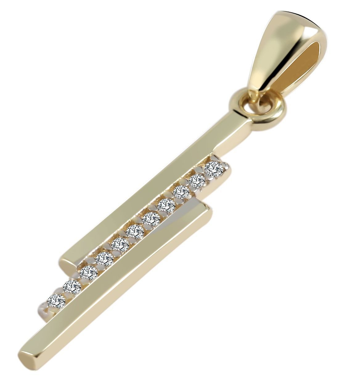 Kettenanhänger Anhänger aus 333 Gold mit Zirkonia