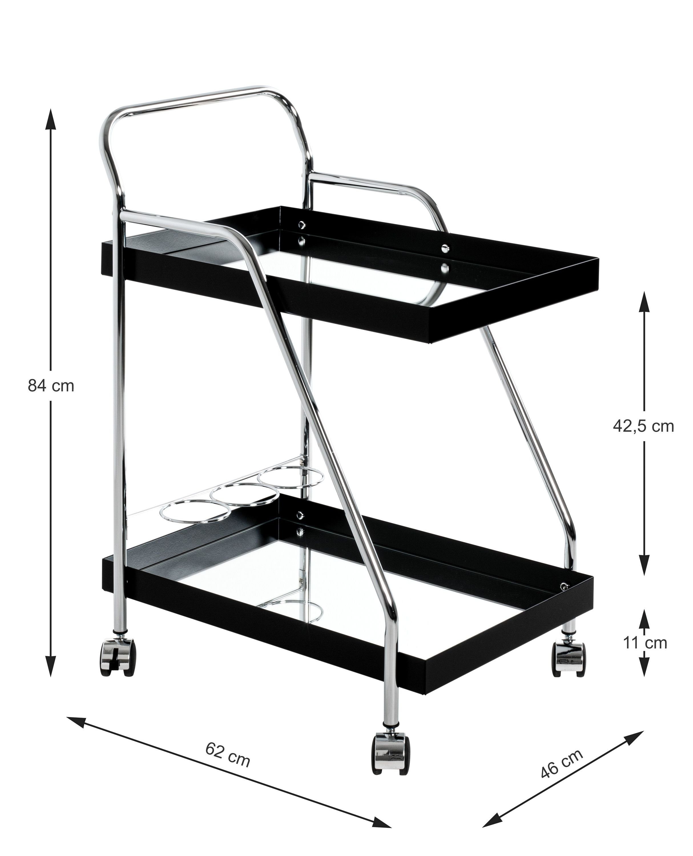 Servierwagen BHT HAKU 62x84x46 cm cm) (BHT Möbel Servierwagen, bunt HAKU 62x84x46 Servierwagen