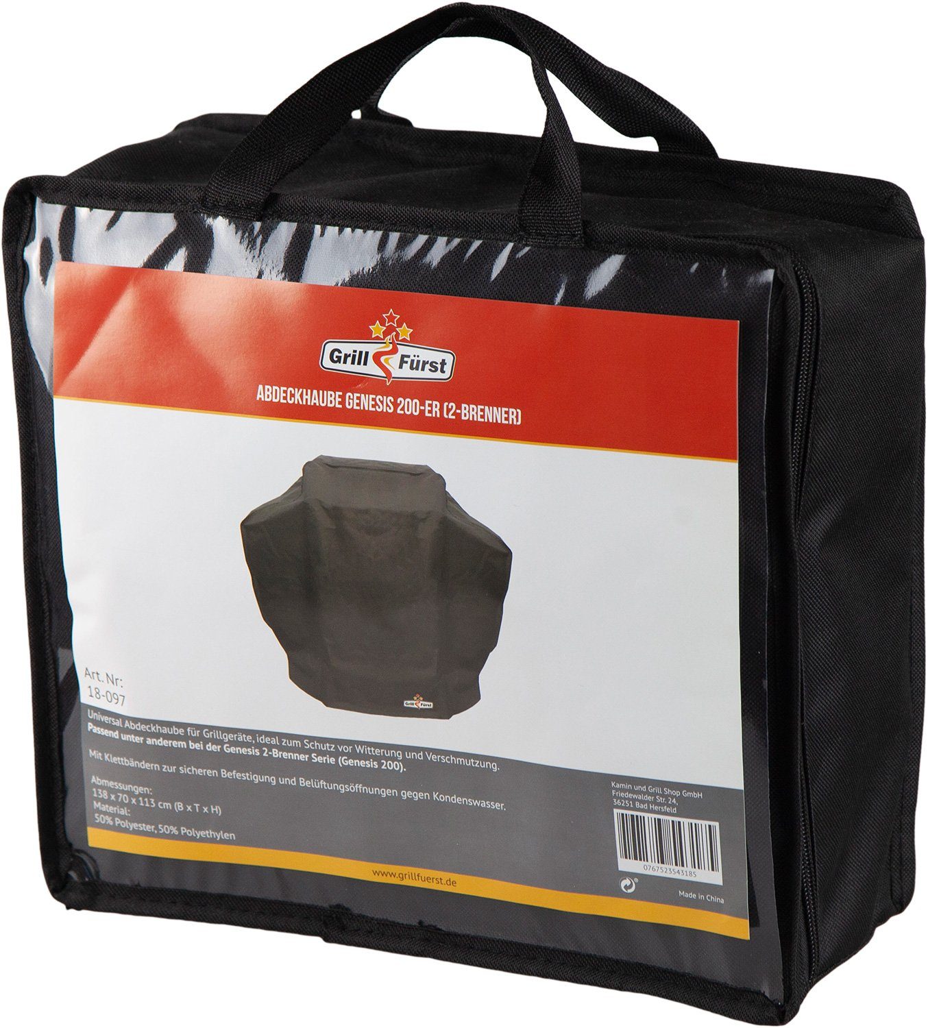 Grillabdeckhaube Grillfürst Abdeckhaube / Schutzhülle 138 x 70 x 113 cm Weber Genesis 200 er Serie