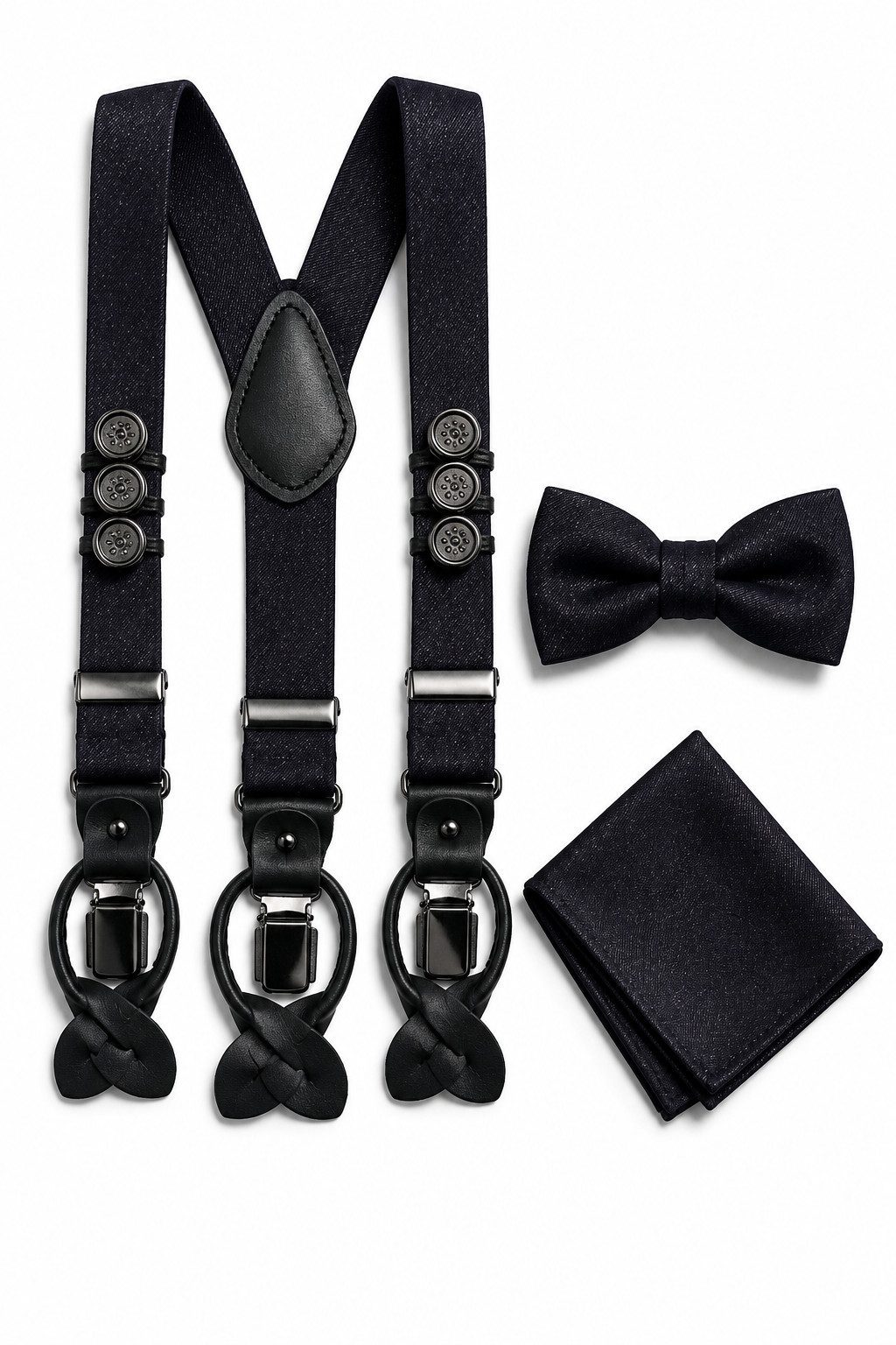 Prince Bowtie Hosenträger - Set Hosenträger Fliege - elegantes Set mit Fliege