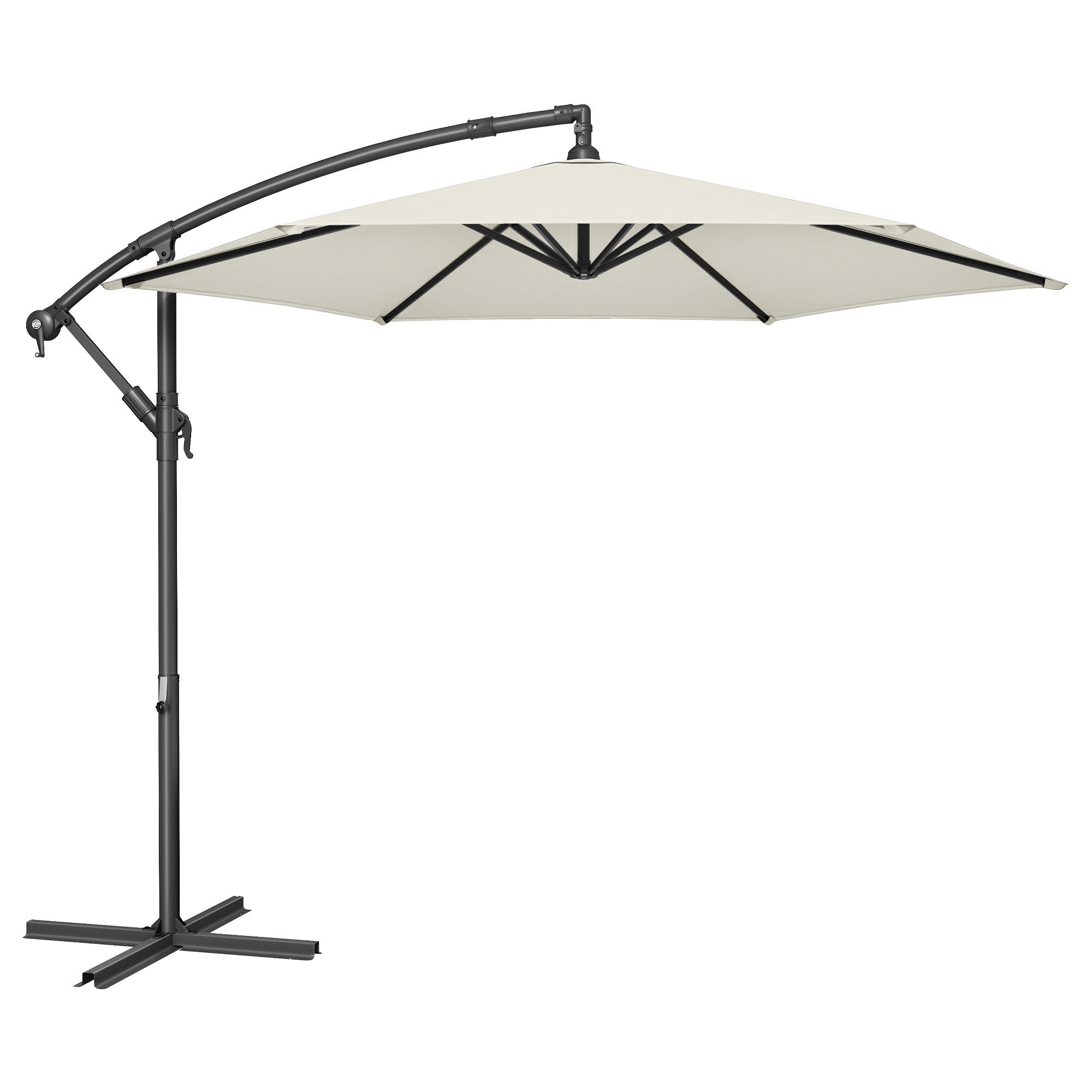 SONGMICS Sonnenschirm, Ø 300 cm,UV-Schutz UPF 50+,mit Kurbel,mit Ständer