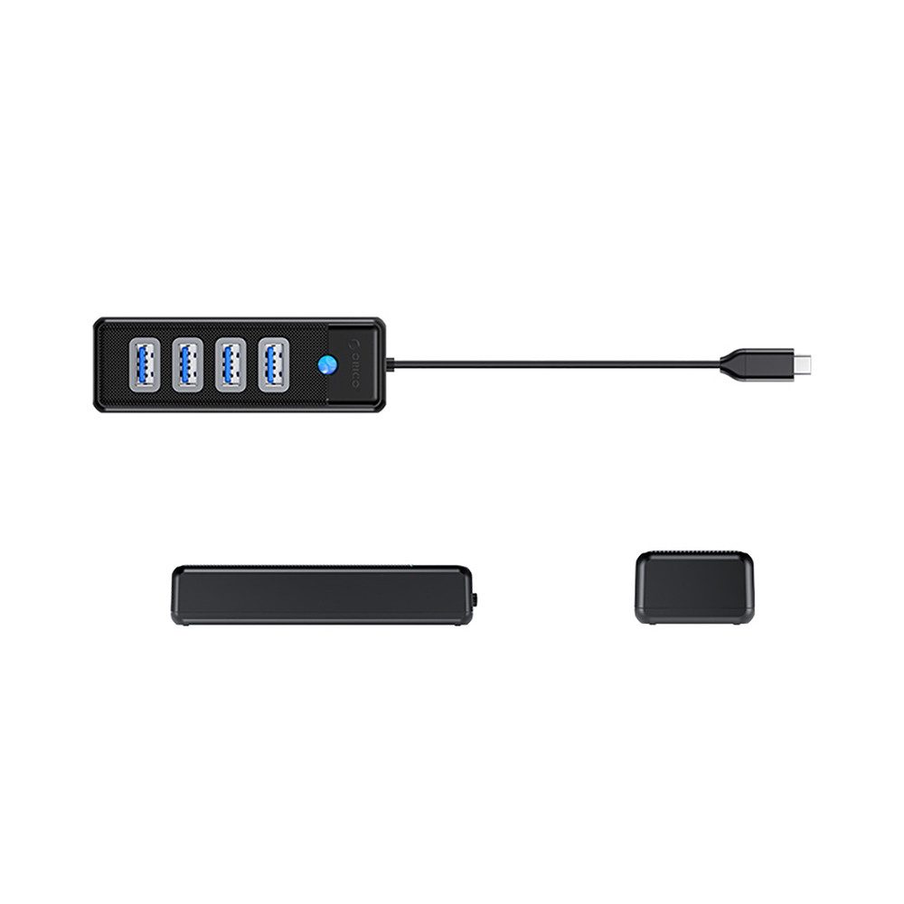 ORICO Orico PW4U-C3 USB-C / 4x USB-A 3.0 Hub - Schwarz HUB (4-in-1, USB-C, 4x USB-A 3.0, kompakt)