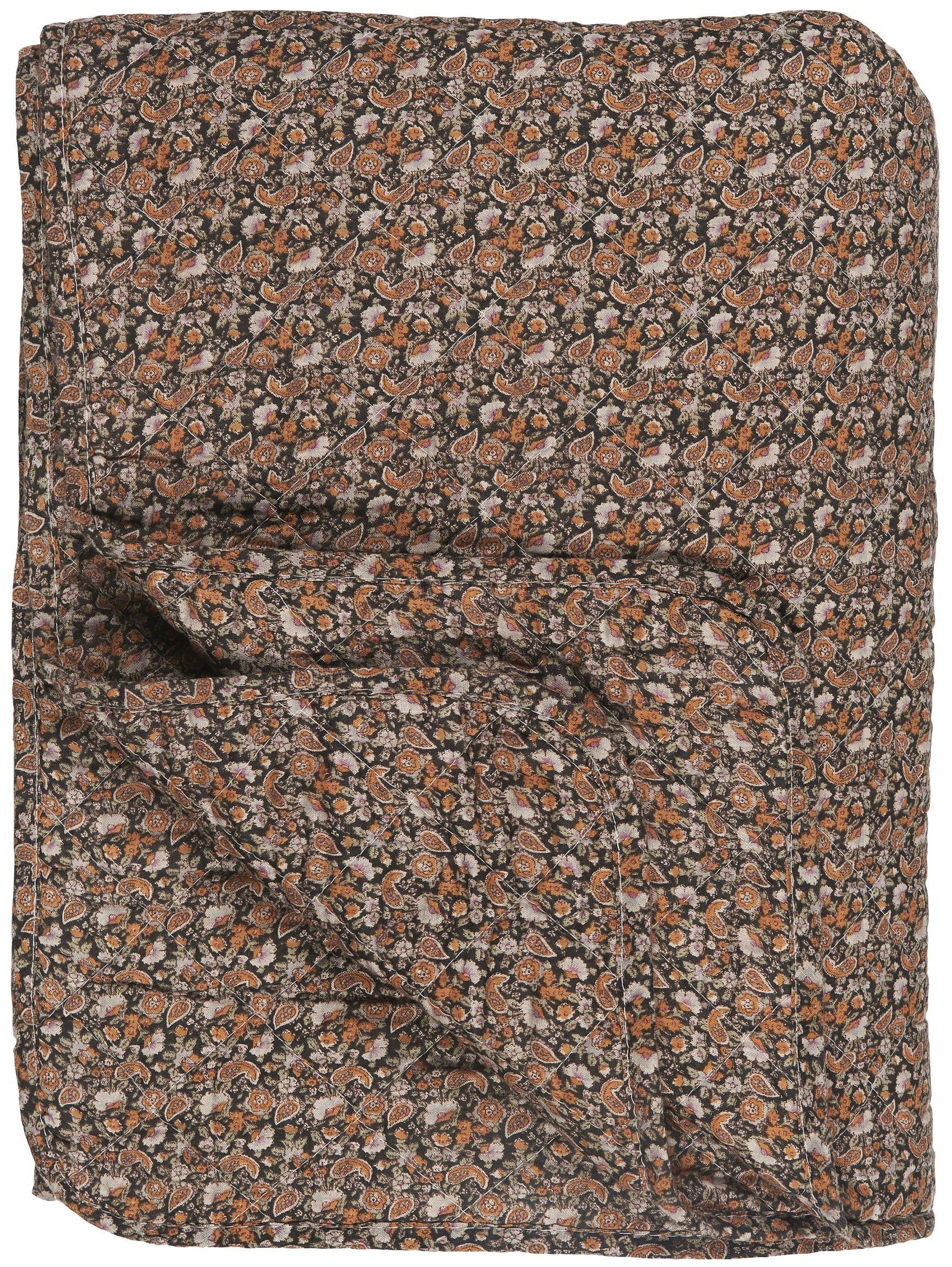 Wohndecke Decke Quilt Tagesdecke Überwurf Schwarz Muster Ib Laursen  07997-00, Ib Laursen