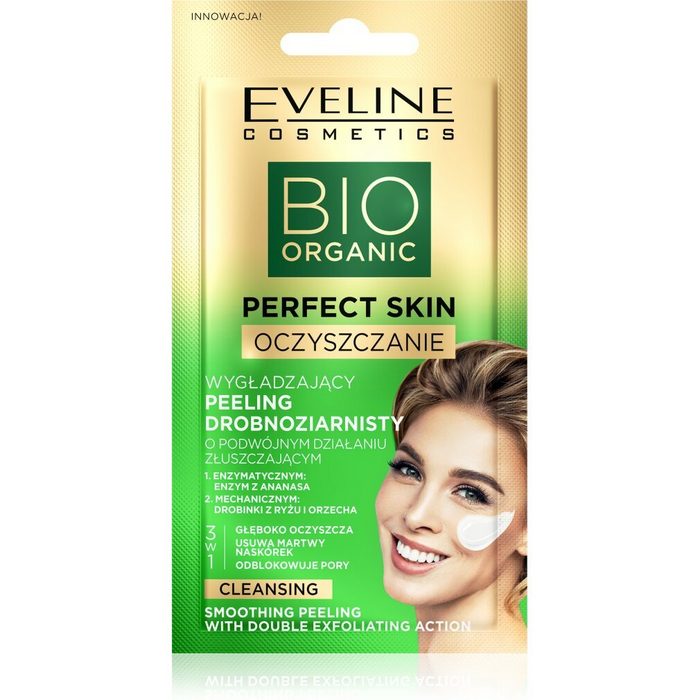 Eveline Cosmetics Gesichtspeeling Eveline Bio Organic Perfect Skin Glättendes Peeling 8ml