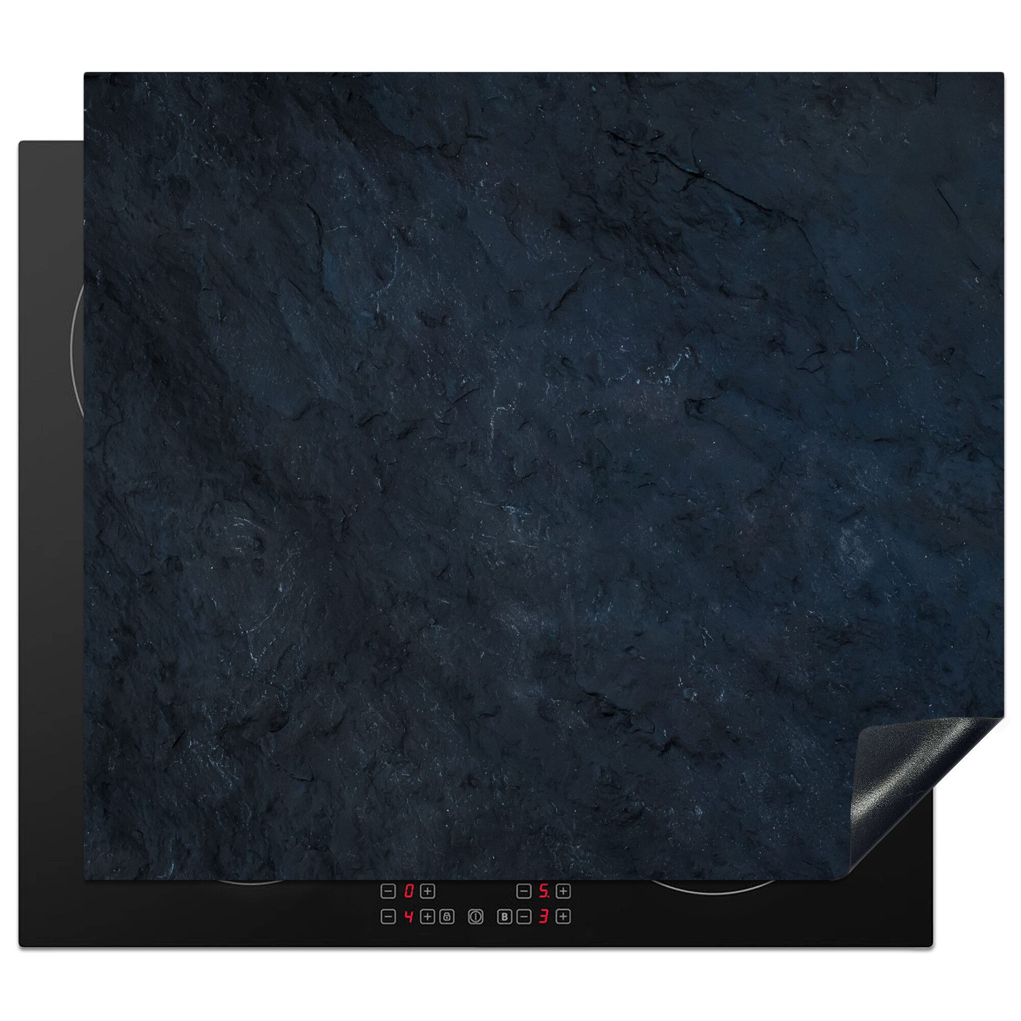MuchoWow Herd-Abdeckplatte Induktionsschutz - Beton - Grau - Zement - Abdeckplatte Induktion, Vinyl, (1 tlg), Cerankochfeld Abdeckung, Herd Abdeckplatten Vinyl, 58.3x51.3 cm