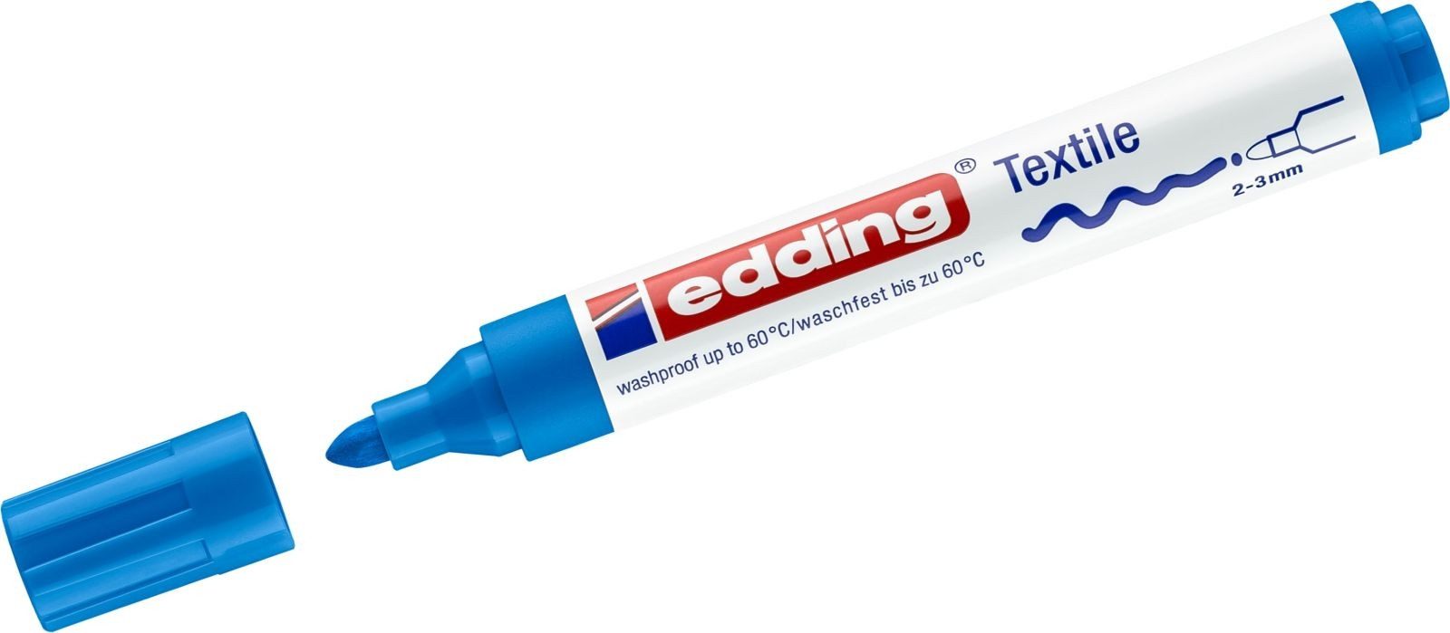 edding Filzstift Textilmarker edding 4500 creative Rundspitze 2-3mm hellblau