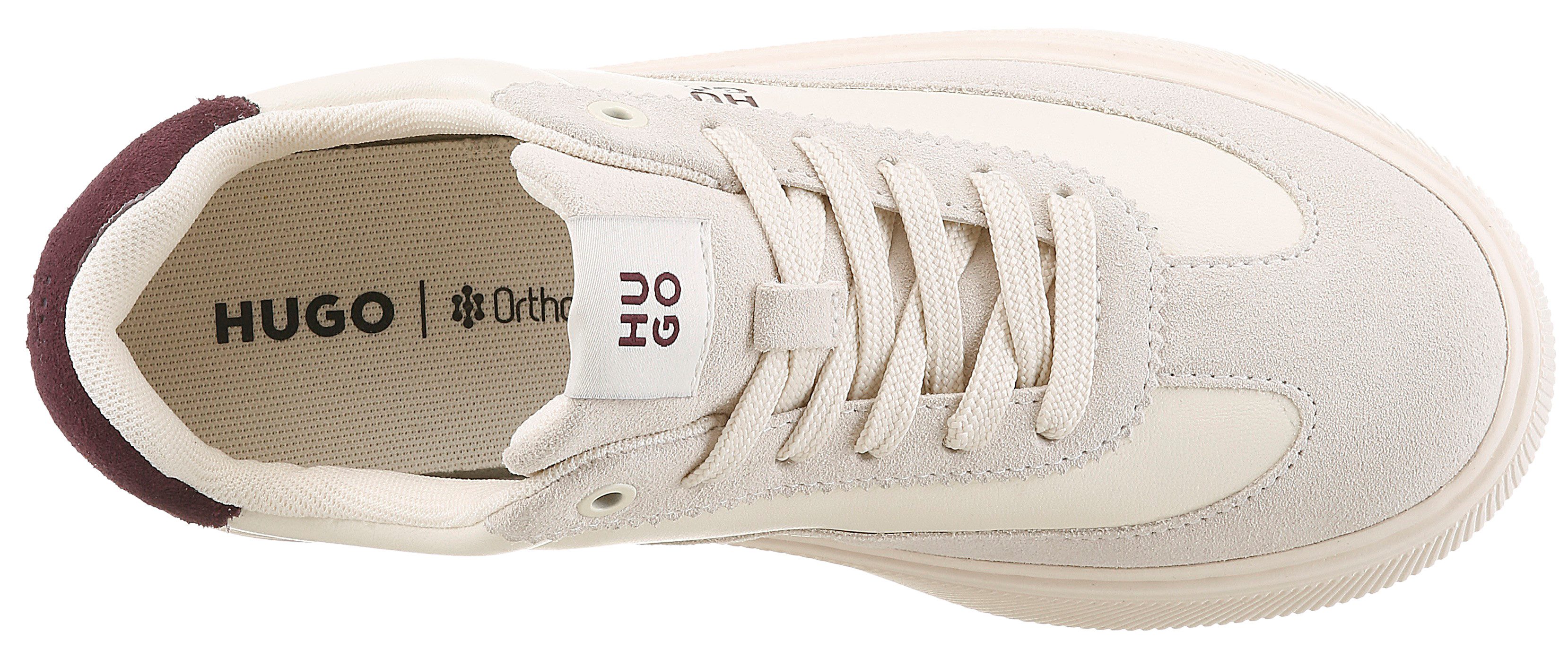 HUGO Lyzz Tenn Sneaker Schnürschuh, Freizeitsneaker, Halbschuh mit Kontrast an der Ferse