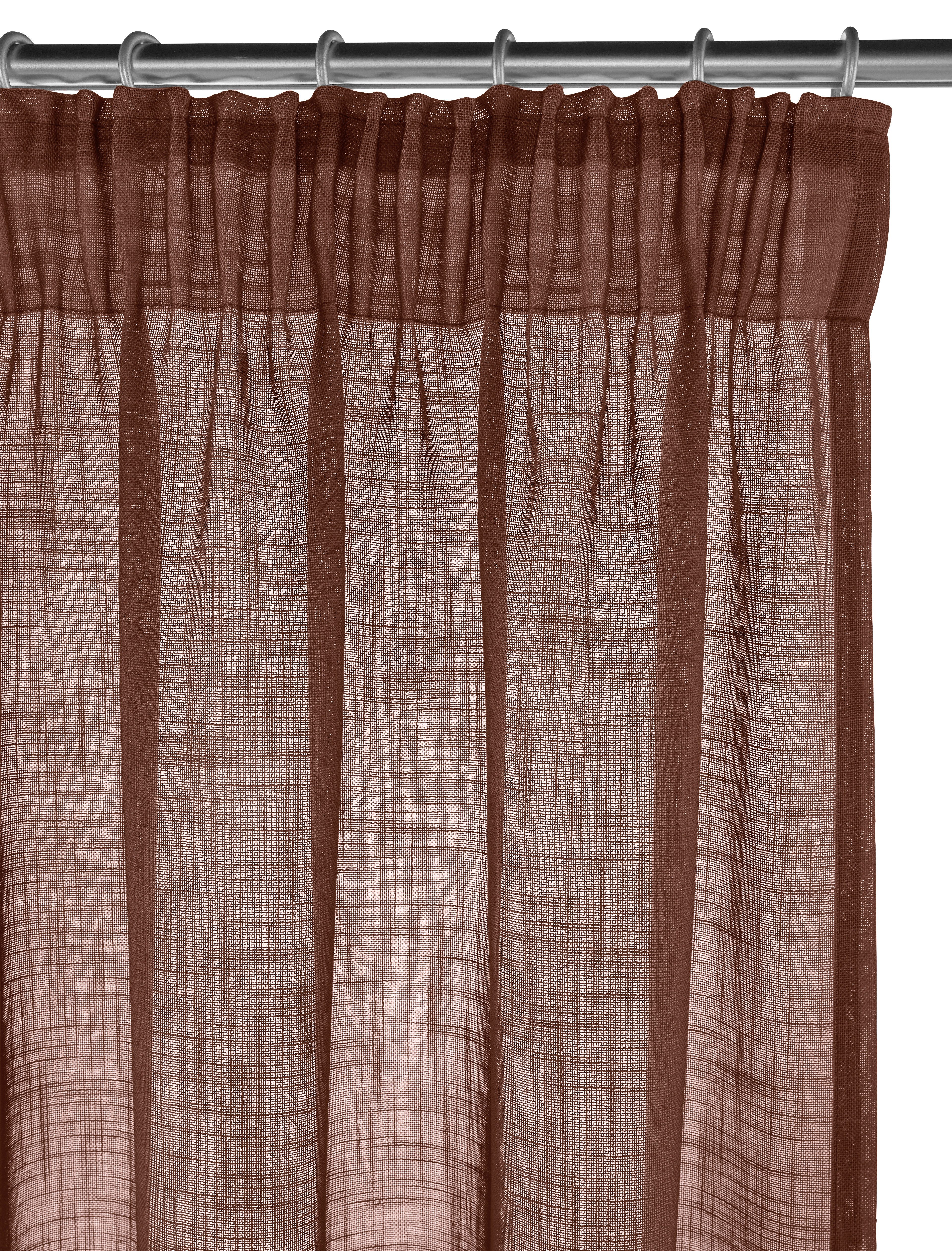 LeGer Home by Lena Gercke Gardine Marusha, Leinenoptik, halbtransparent, 1er & 2er Pack, Topseller (2 St), Multifunktionsband, halbtransparent, 1/2er Schal, Lei – Bild 3 von 5