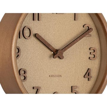 Karlsson Uhr Wanduhr Pure Wood Grain Sand Brown (20cm)