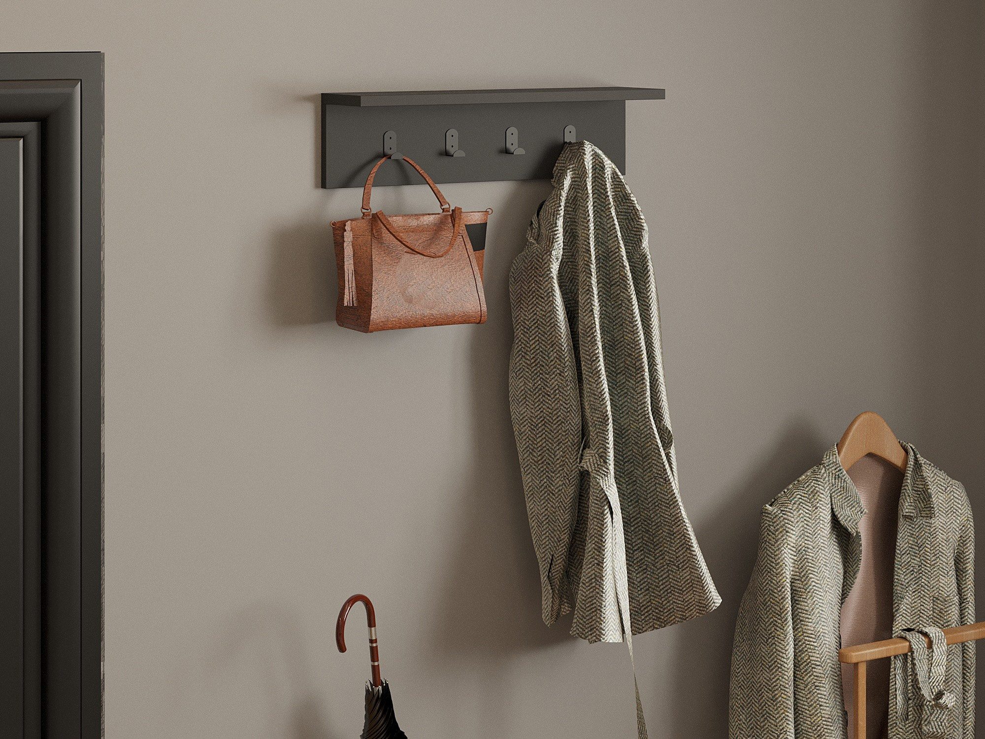 Skye Decor Wandregal 100% MELAMINE COATED PARTICLE BOARD, 14,5 cm x 16,3 cm x 60 cm Q1654