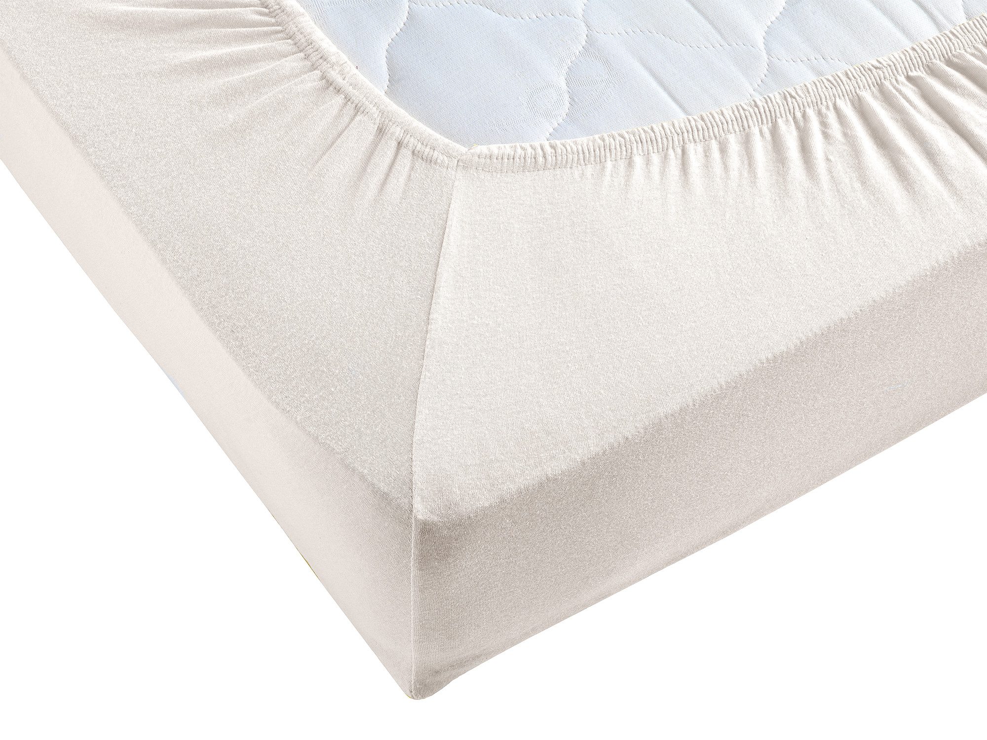 Visaggio Spannbettlaken Jersey aus 100% Baumwolle Boxspringbett / Wasserbett Spannbetttuch, Jersey, Gummizug: rundum, Spannbettlaken, für Matratzenhöhen bis 32  – Bild 2 von 4