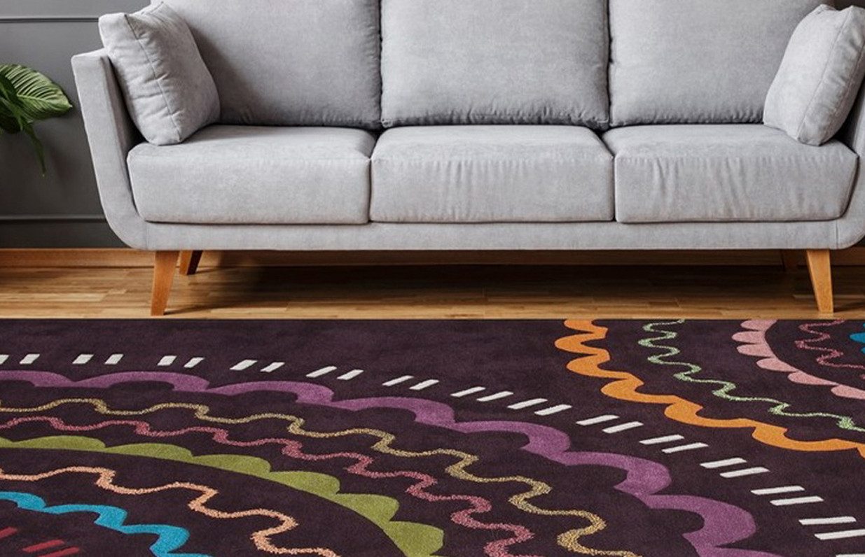 calo-deluxe Teppich Fanahy 3066, rechteckig, Höhe: 17 mm, Kurzflor, Wohnzimmer