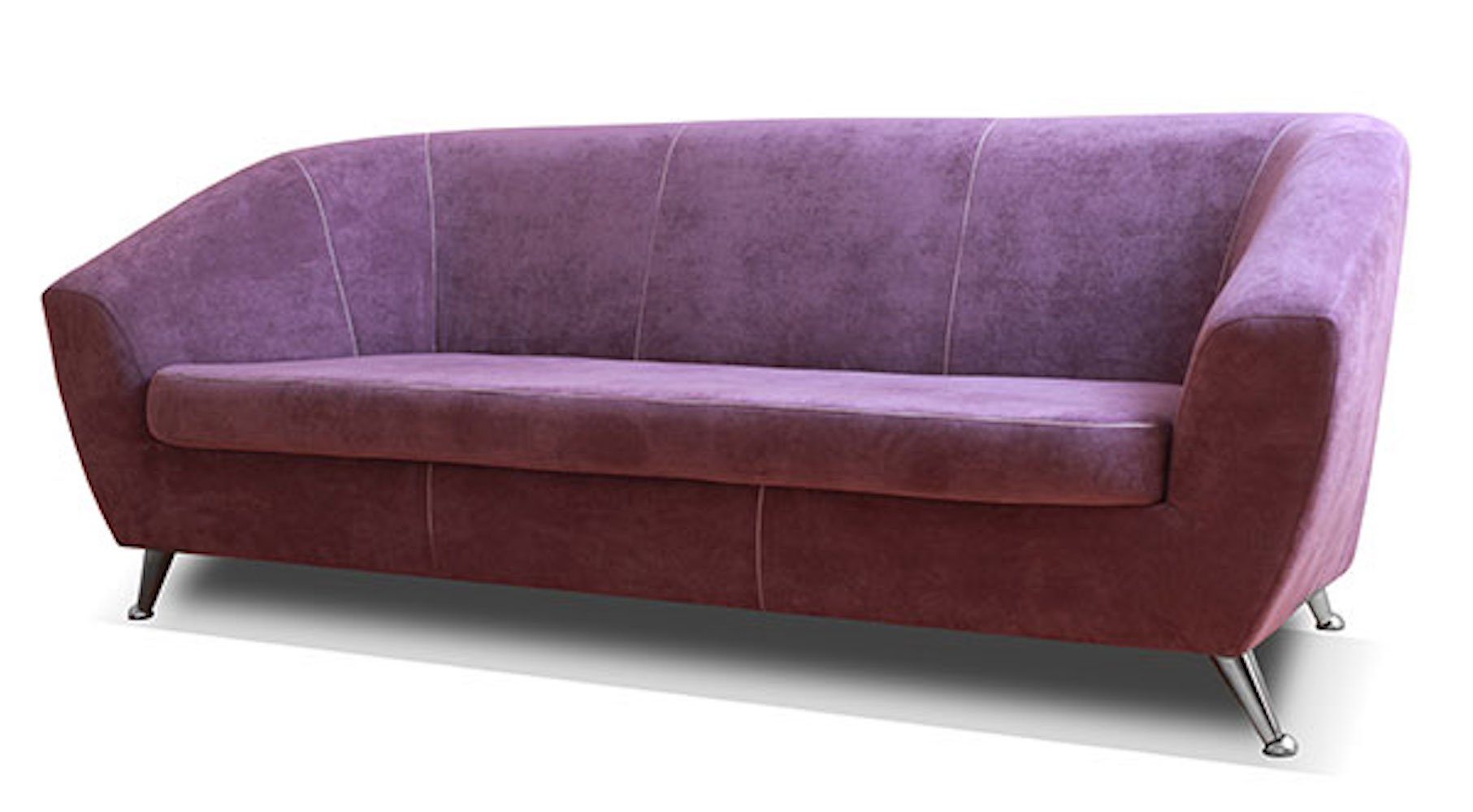 Lira, grau (Orinoco Sofa 95) wählbar mit Wellenunterfederung Farbe Feldmann-Wohnen 202cm