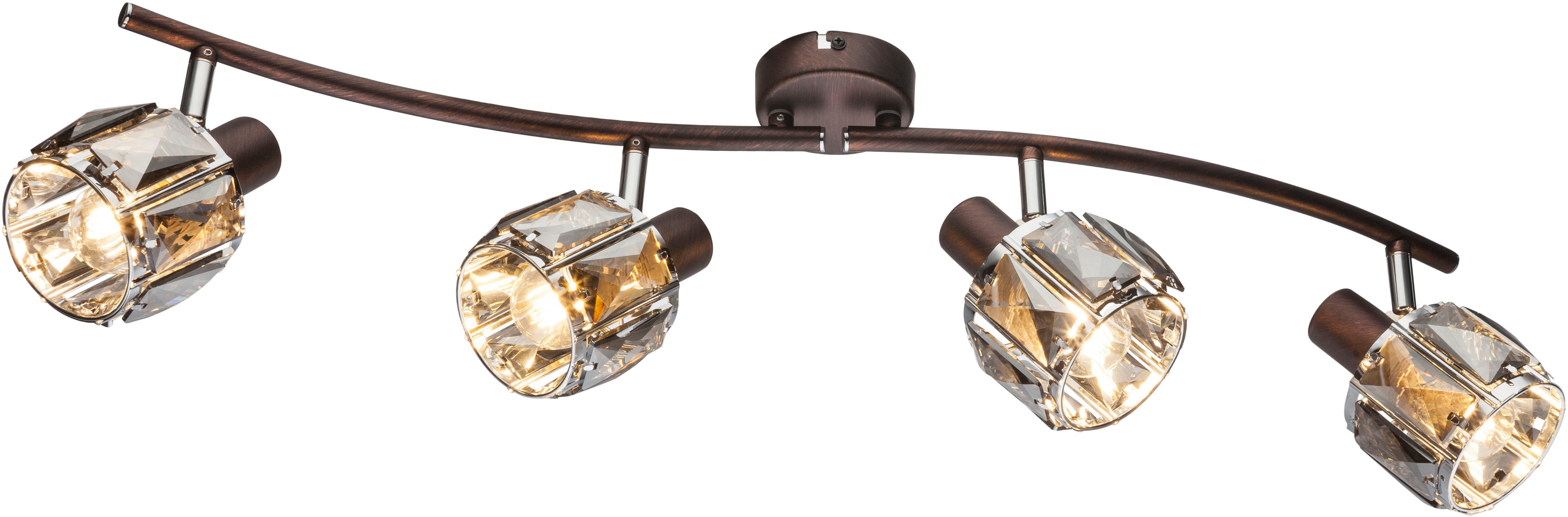 GLOBO LIGHTING Deckenspot INDIANA, ohne Leuchtmittel, Deckenstrahler für Wohn- & Esszimmer Bronze