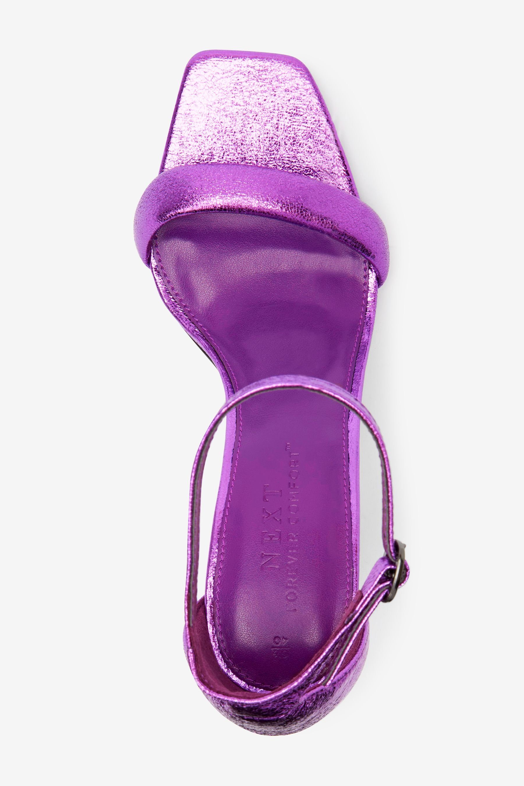 eckige Absatzsandale, Comfort® Next Sandalette Purple Zehenpartie (1-tlg) Forever