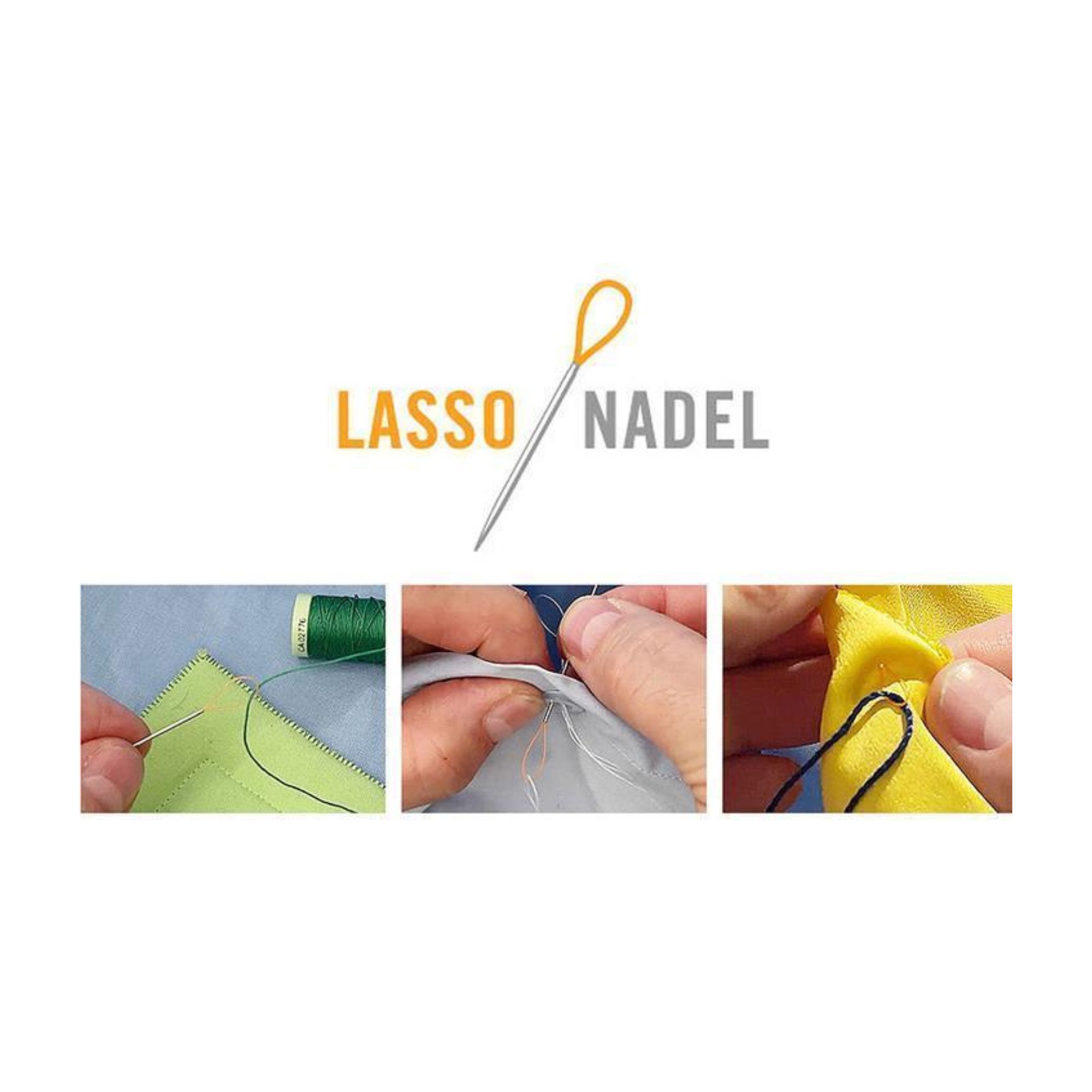 LASSO NADEL Nähnadeln Lassonadel Nähnadel mit Einfädelhilfe Lassonadel Standard 1 mm