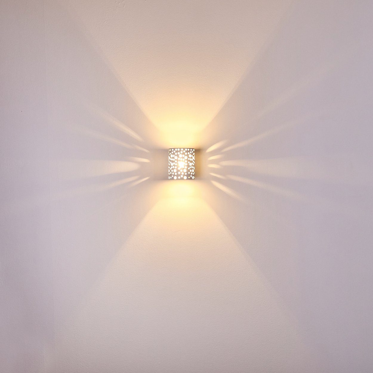 hofstein Wandleuchte »Cuvara« Wandlampe aus diese Farben bemalbar Wandlampe mit ohne ist Lampe Lichteffekt, Leuchtmittel, Keramik weiß