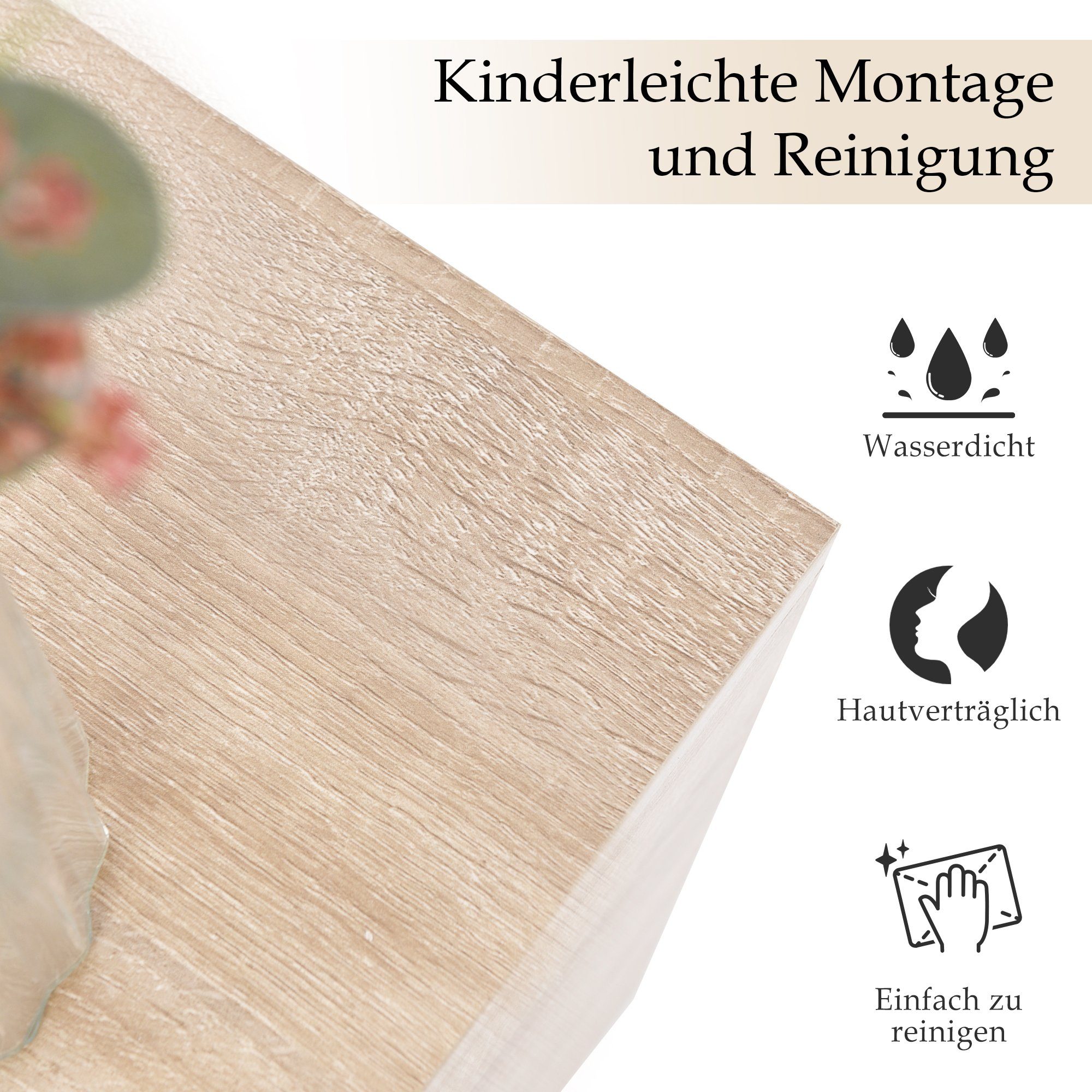 Kommode (Sideboard, 1 St), Schubladenschrank mit 3 Schubladen, 48.5 x 48.6 x 79.5 cm
