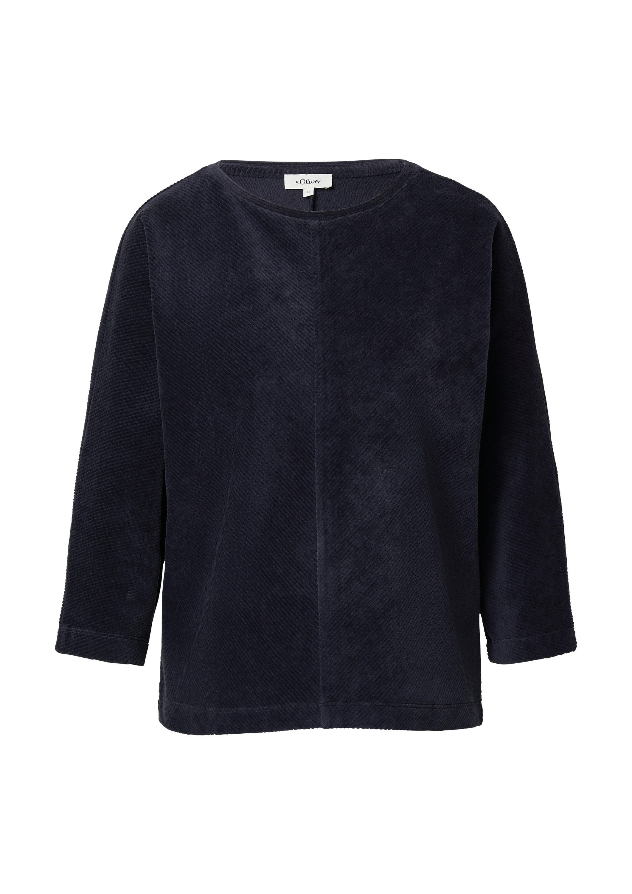 s.Oliver 3/4 Arm-Pullover Sweatshirt Cord-Shirt mit günstig online kaufen